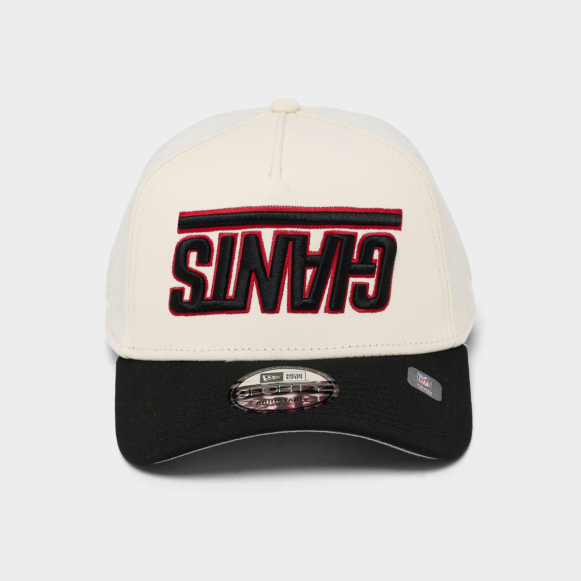 New Era New York Giants NFL Upside Down 9FORTY A-Frame Snapback Hat in Chrome/Black