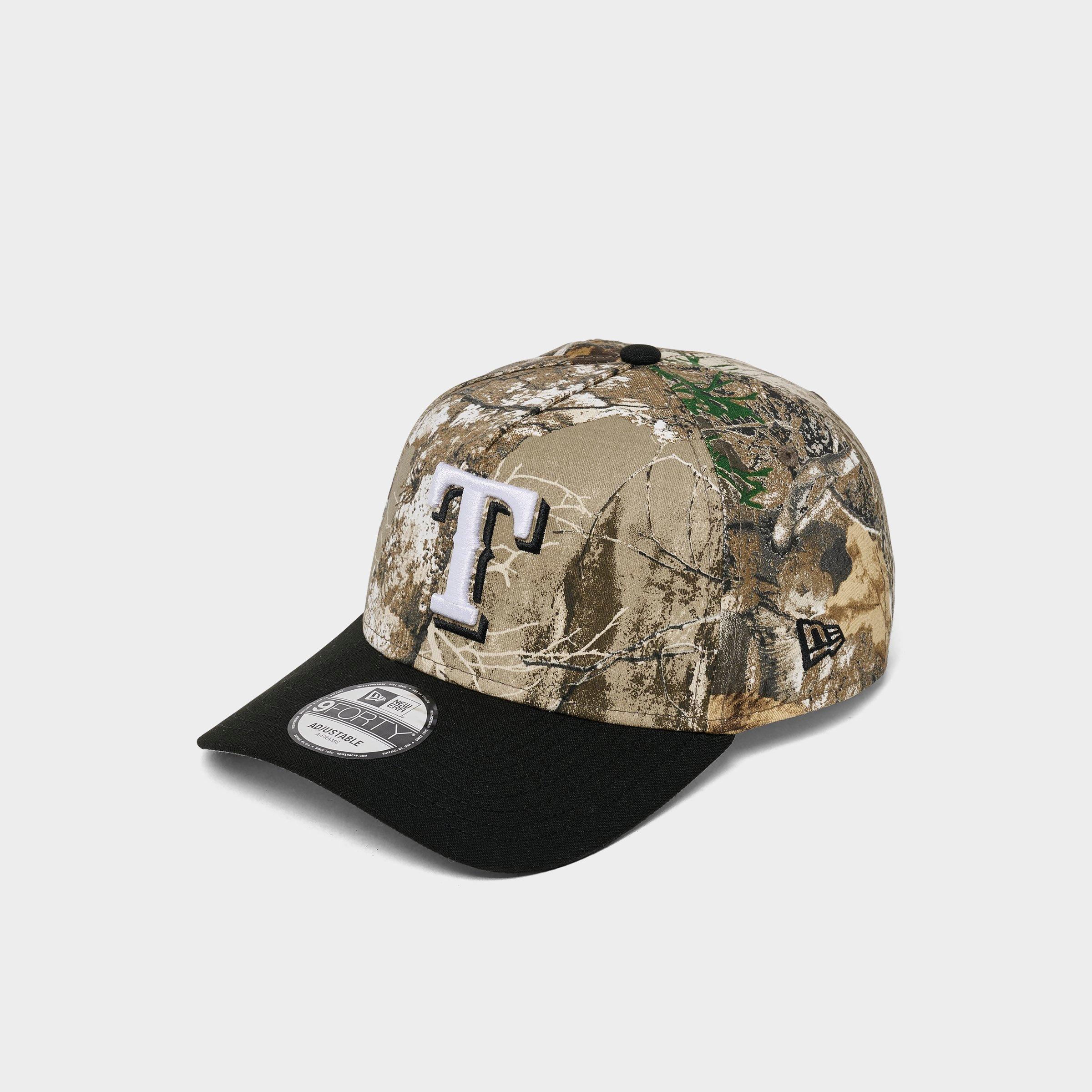 New Era Texas Rangers MLB Camo 9FORTY A-Frame Snapback Hat in Camo/Black