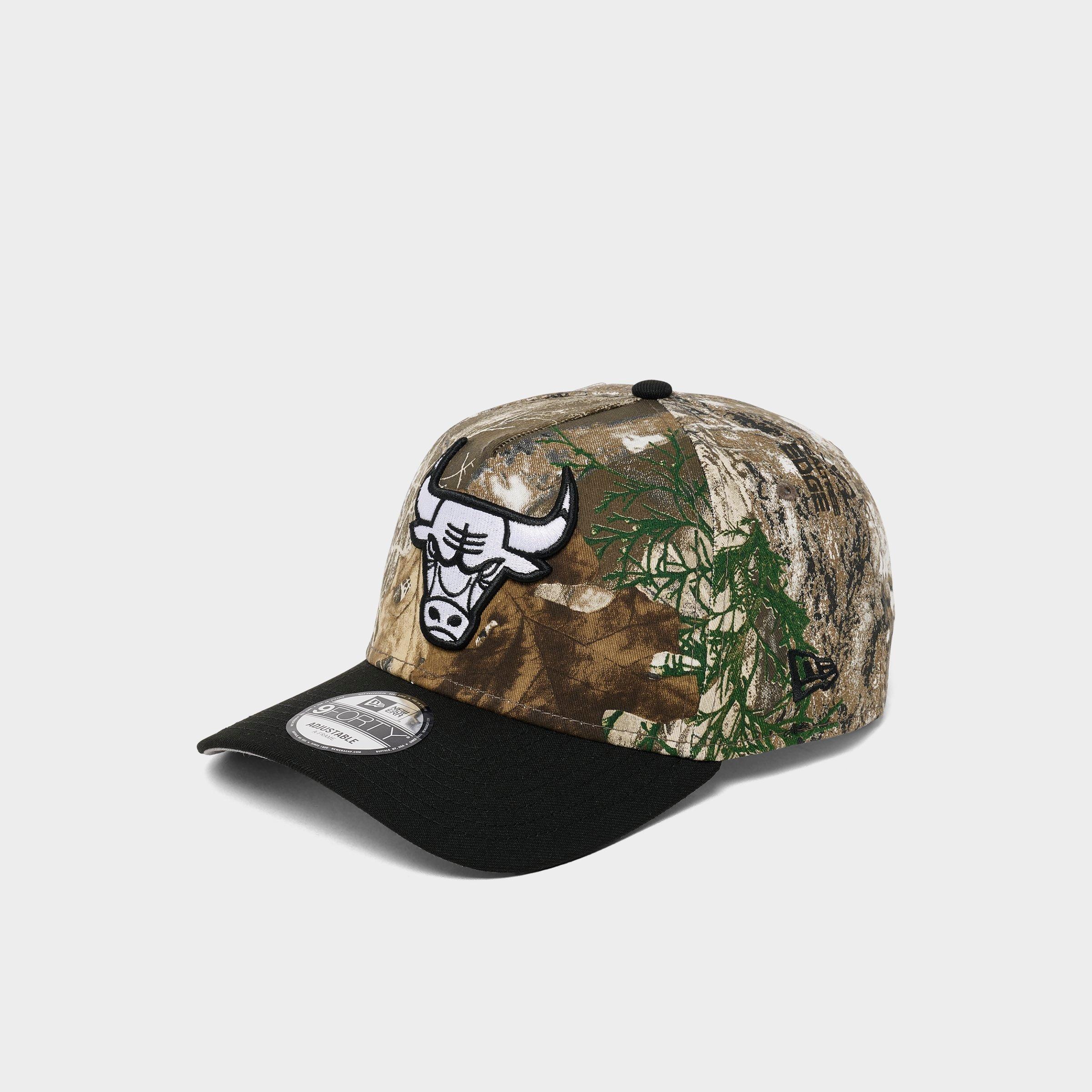 New Era Chicago Bulls NBA Camo 9FORTY A-Frame Snapback Hat in Camo/Black