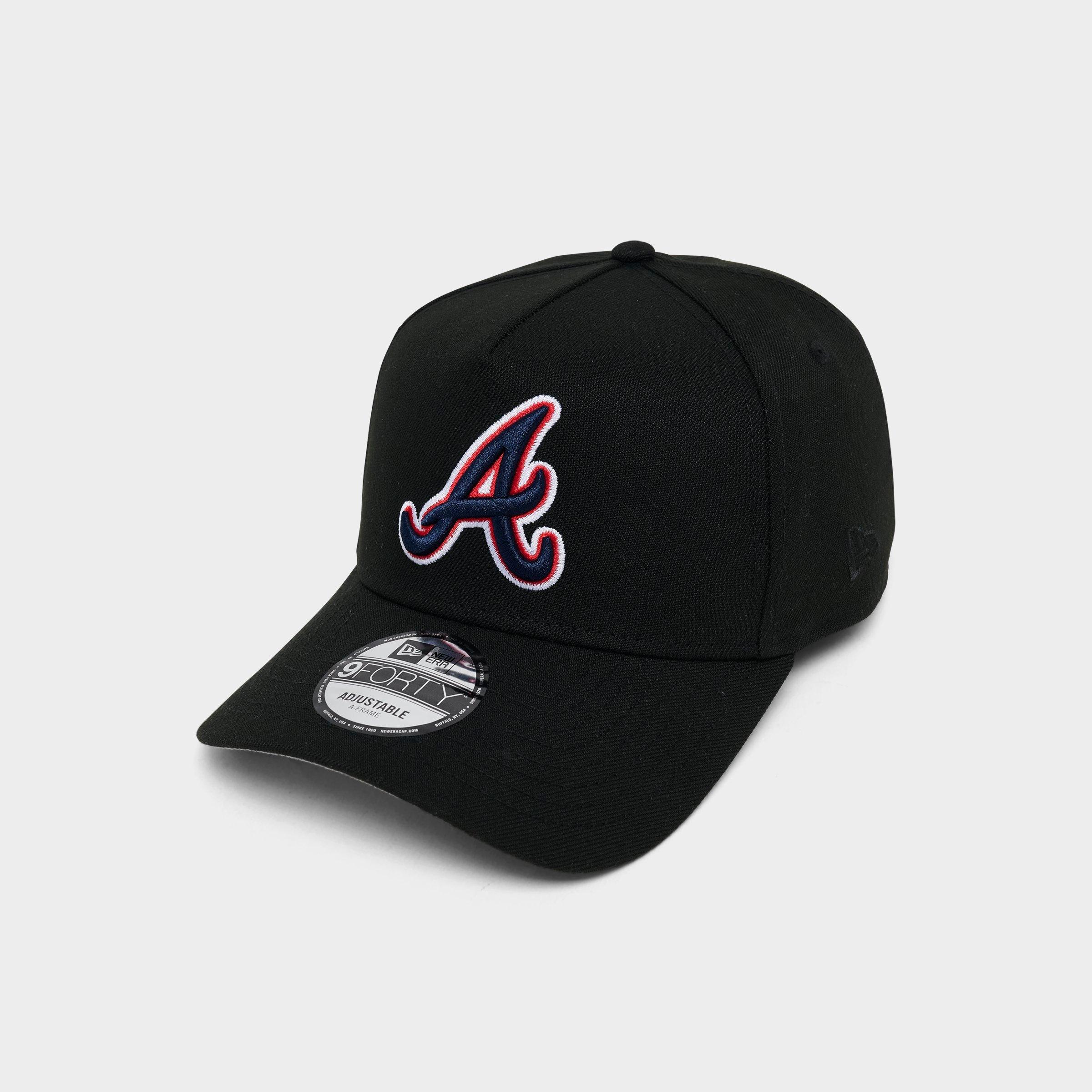 New Era Atlanta Braves MLB Dual Tone 9FORTY A-Frame Snapback Hat in Black