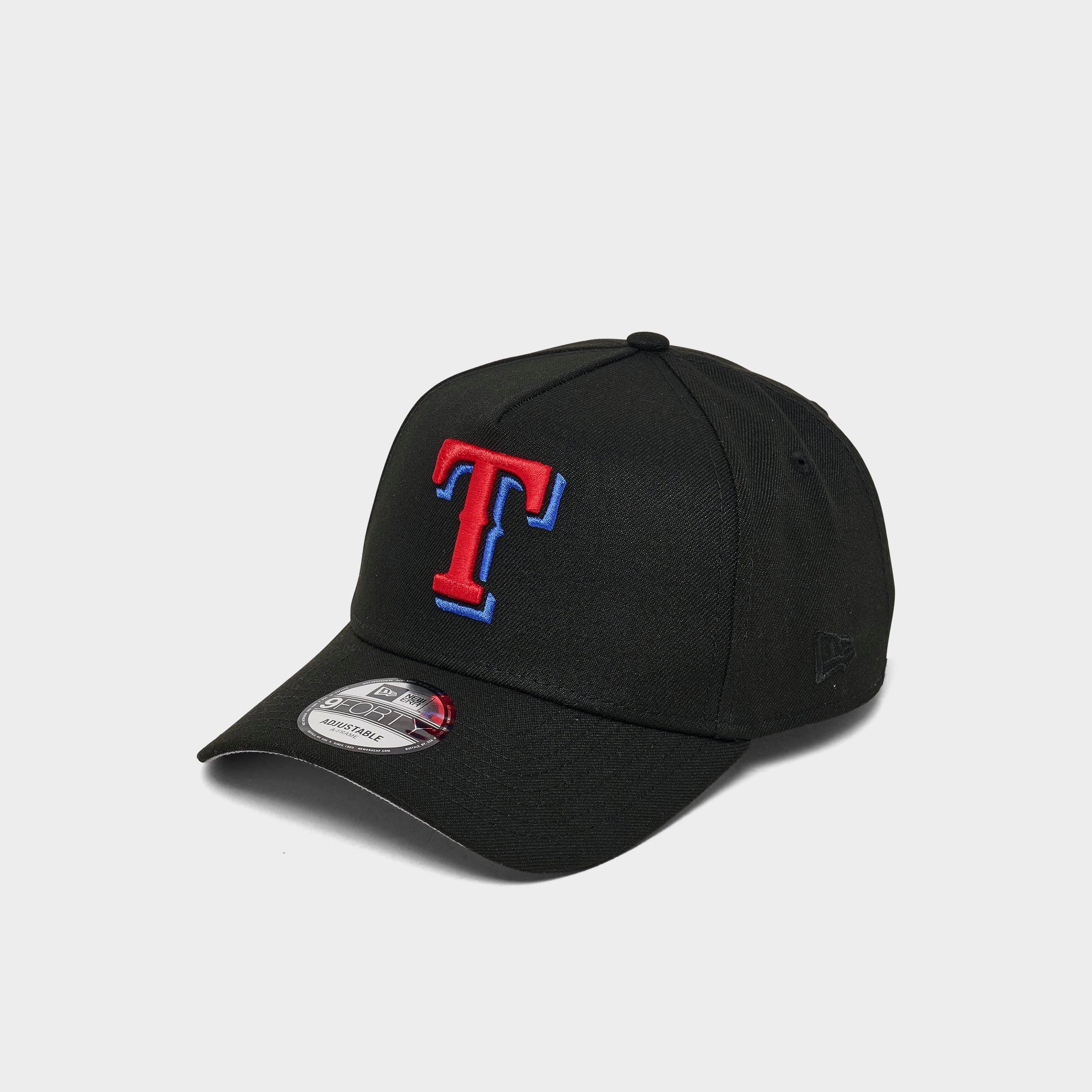 New Era Texas Rangers MLB Dual Tone 9FORTY A-Frame Snapback Hat in Black
