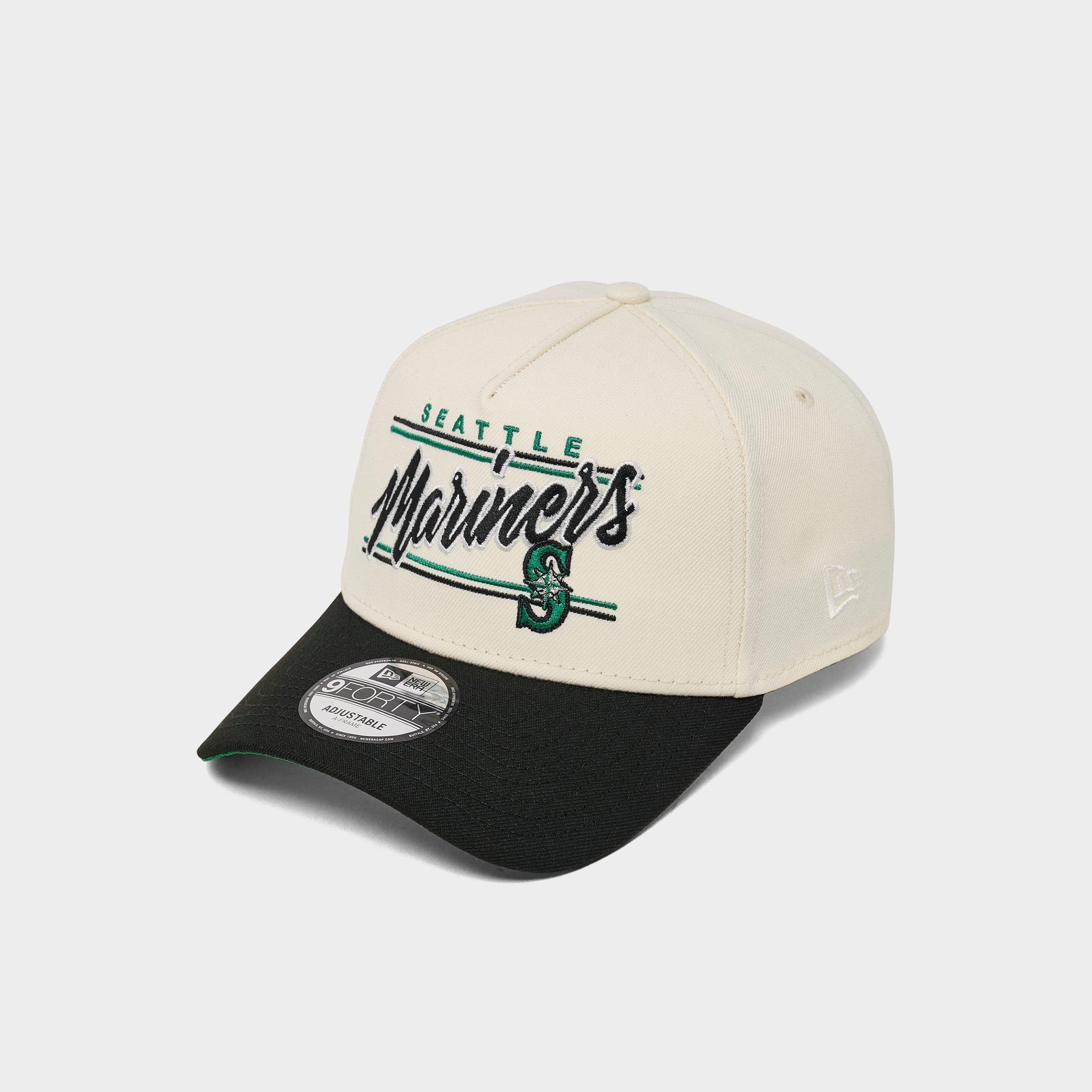 New Era Seattle Mariners MLB 9FORTY Snapback Hat in Chrome/Black