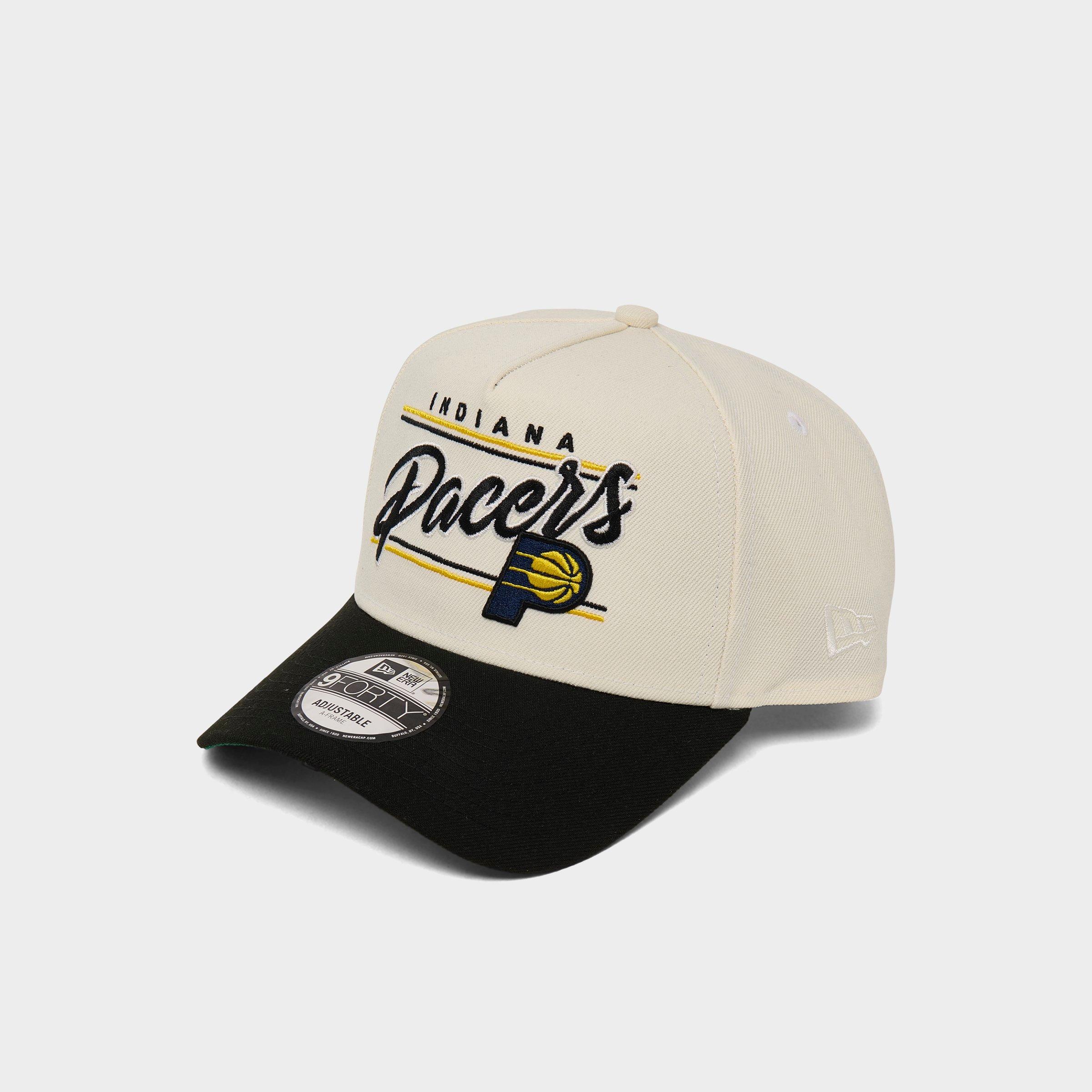 New Era Indiana Pacers NBA 9FORTY A-Frame Snapback Hat in Chrome/Black