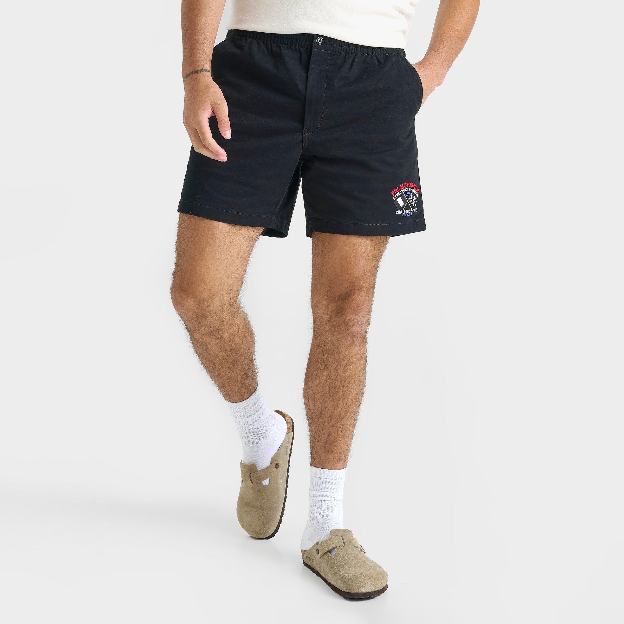 Polo Ralph Lauren Men's Motorsport 6" Prepster Shorts in Black Size: Medium
