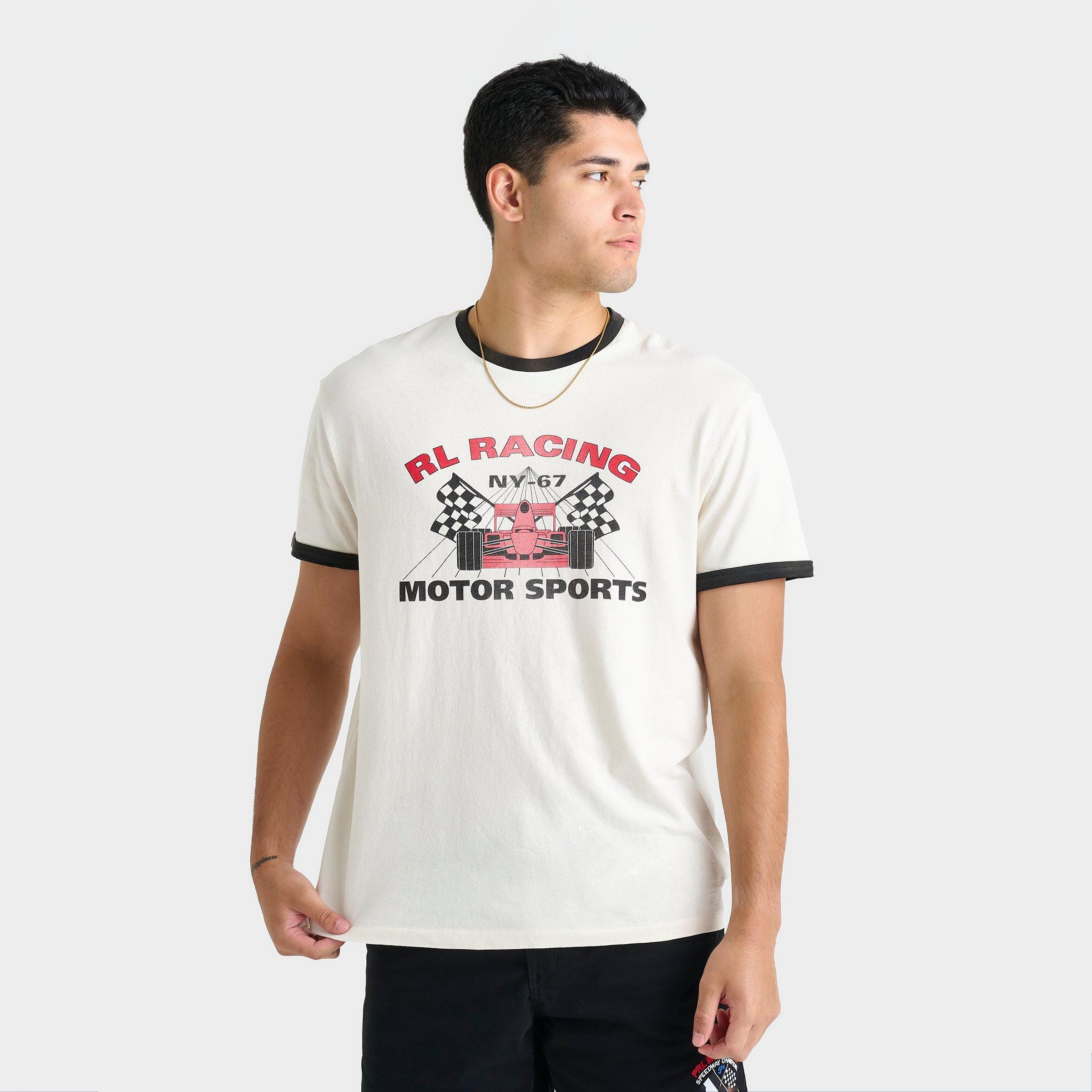 Polo Ralph Lauren Men's Motorsport Jersey Graphic T-Shirt in Nevis Size: Small
