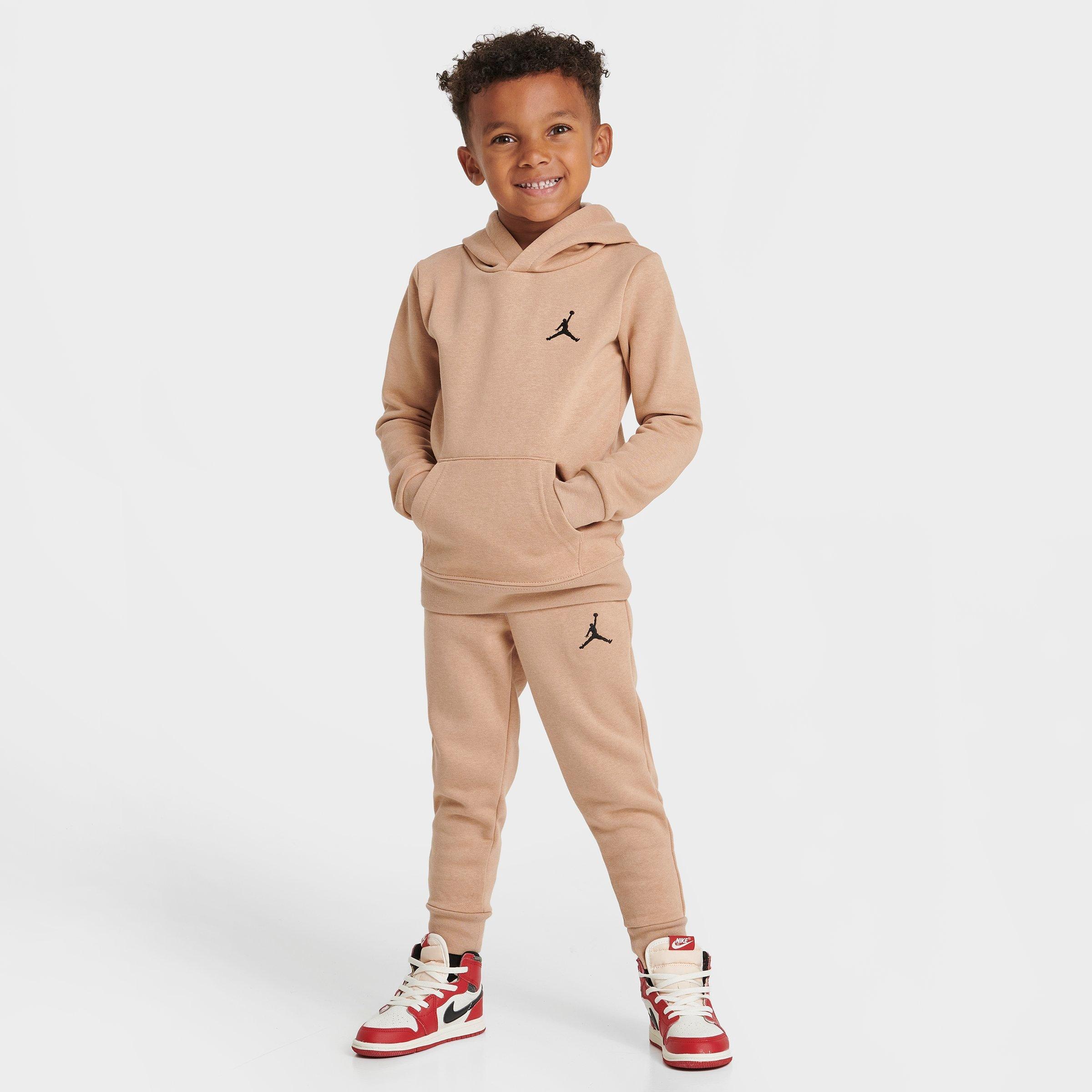 Nike Babies' Jordan Kids' Toddler Jordan Mj Essentials Fleece Hoodie And Jogger Pants Set In Hemp