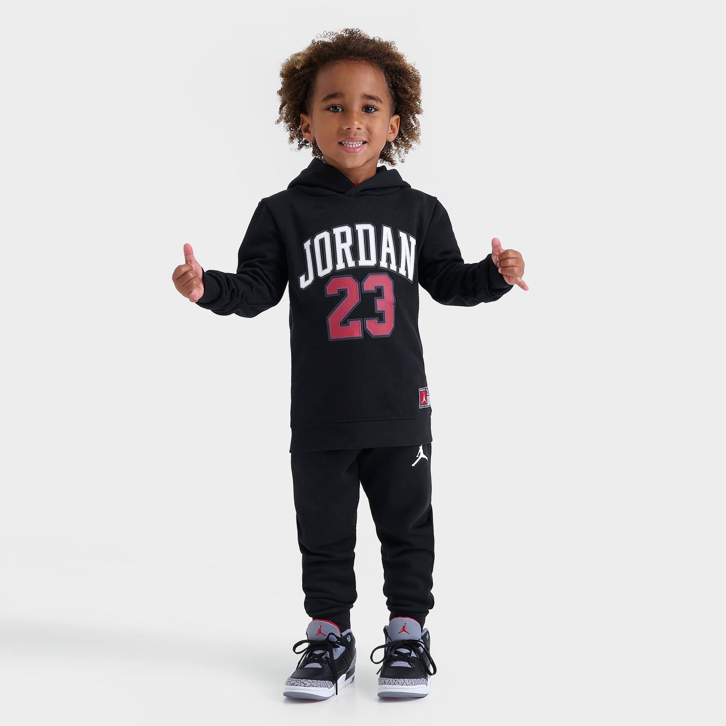Jordan Kids Toddler Jersey Hoodie And Jogger Pants Set In Black