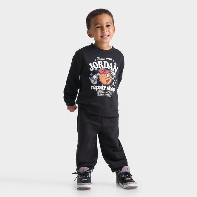 Kids' Toddler Jordan Repair Shop Crewneck Sweatshirt and Jogger Pants Set