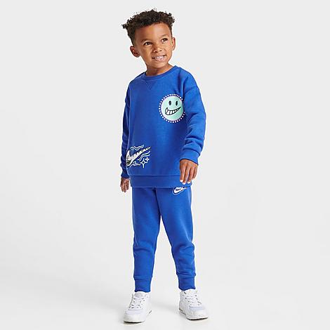 Nike Babies'  Kids' Toddler Art Of Play Crewneck Sweatshirt And Jogger Pants Set In Game Royal