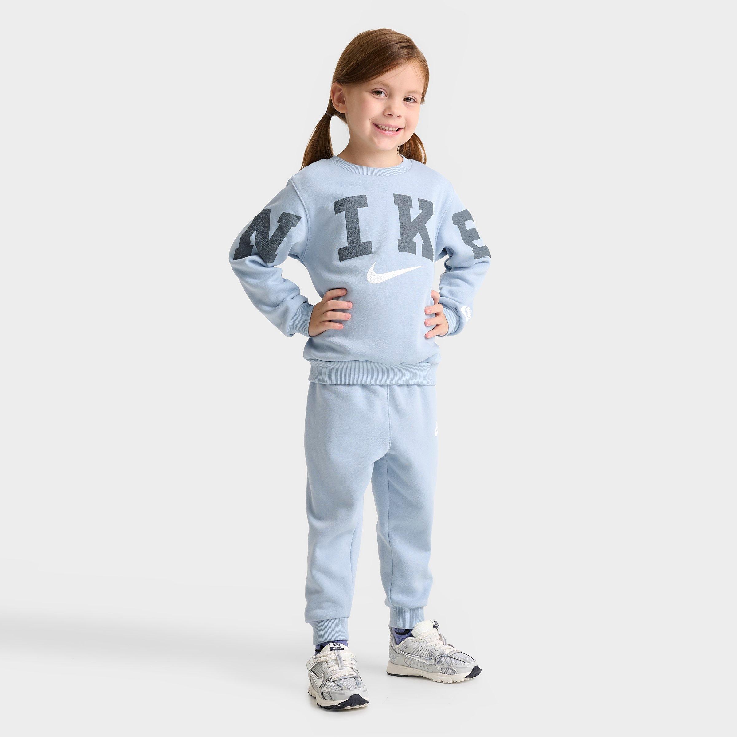Nike Infant Crewneck Sweatshirt And Jogger Pants Set In Blue