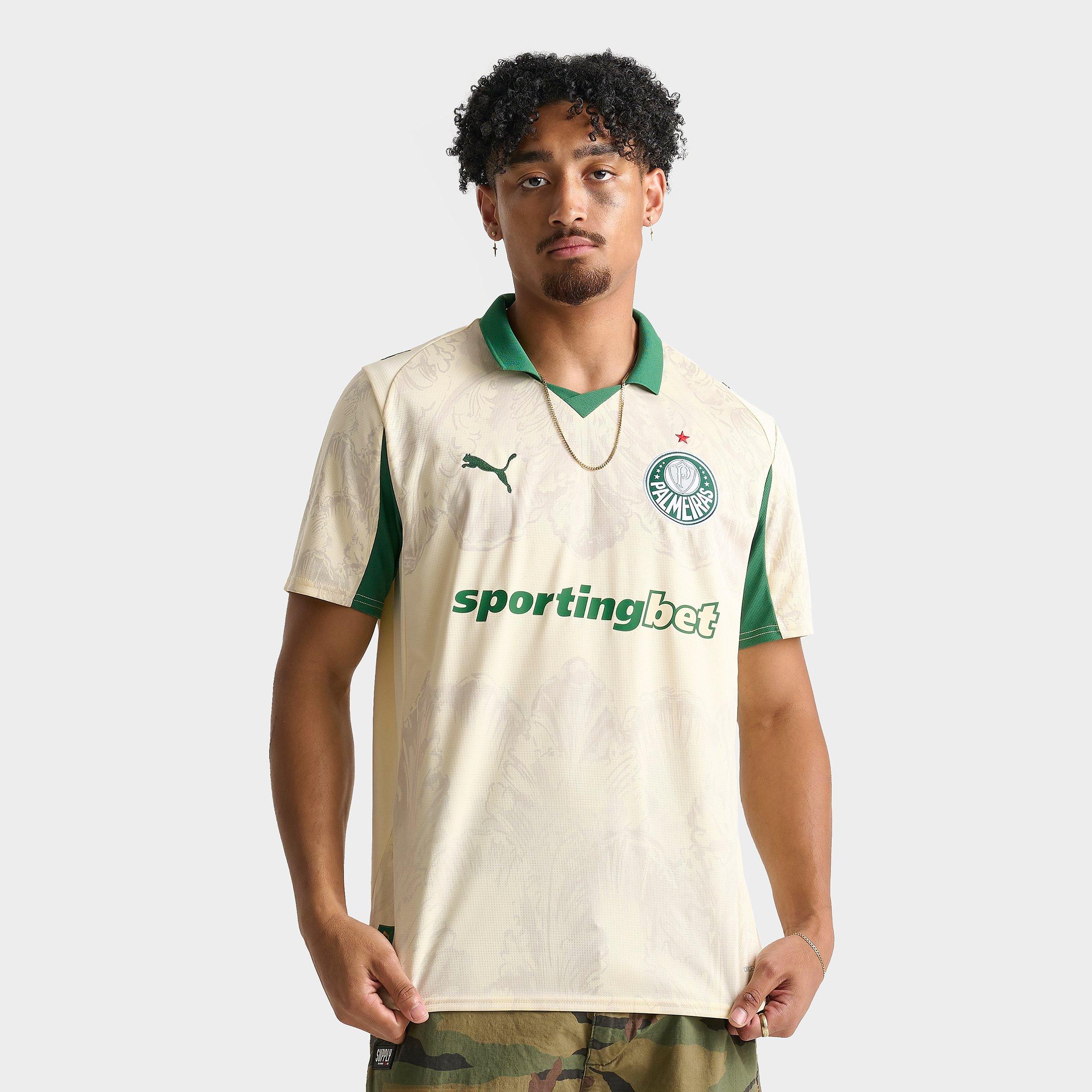 Men's Puma x KidSuper Studios Palmeiras Replica Soccer Jersey in Creamy Vanilla/Vine Size: Small