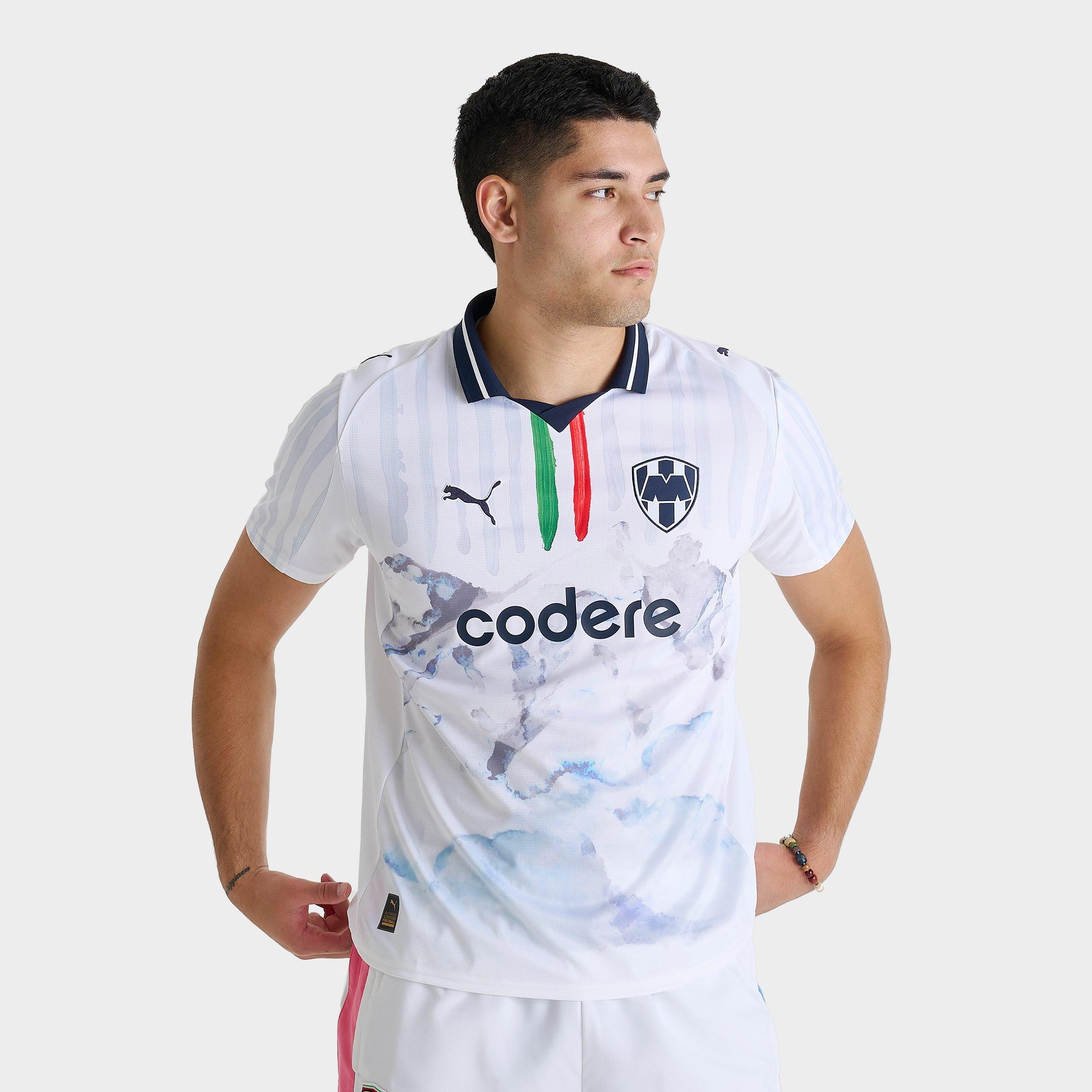 Men's Puma x KidSuper Studios C. F. Monterrey Replica Soccer Jersey in Puma White/Deep Navy/Multi Size: Small