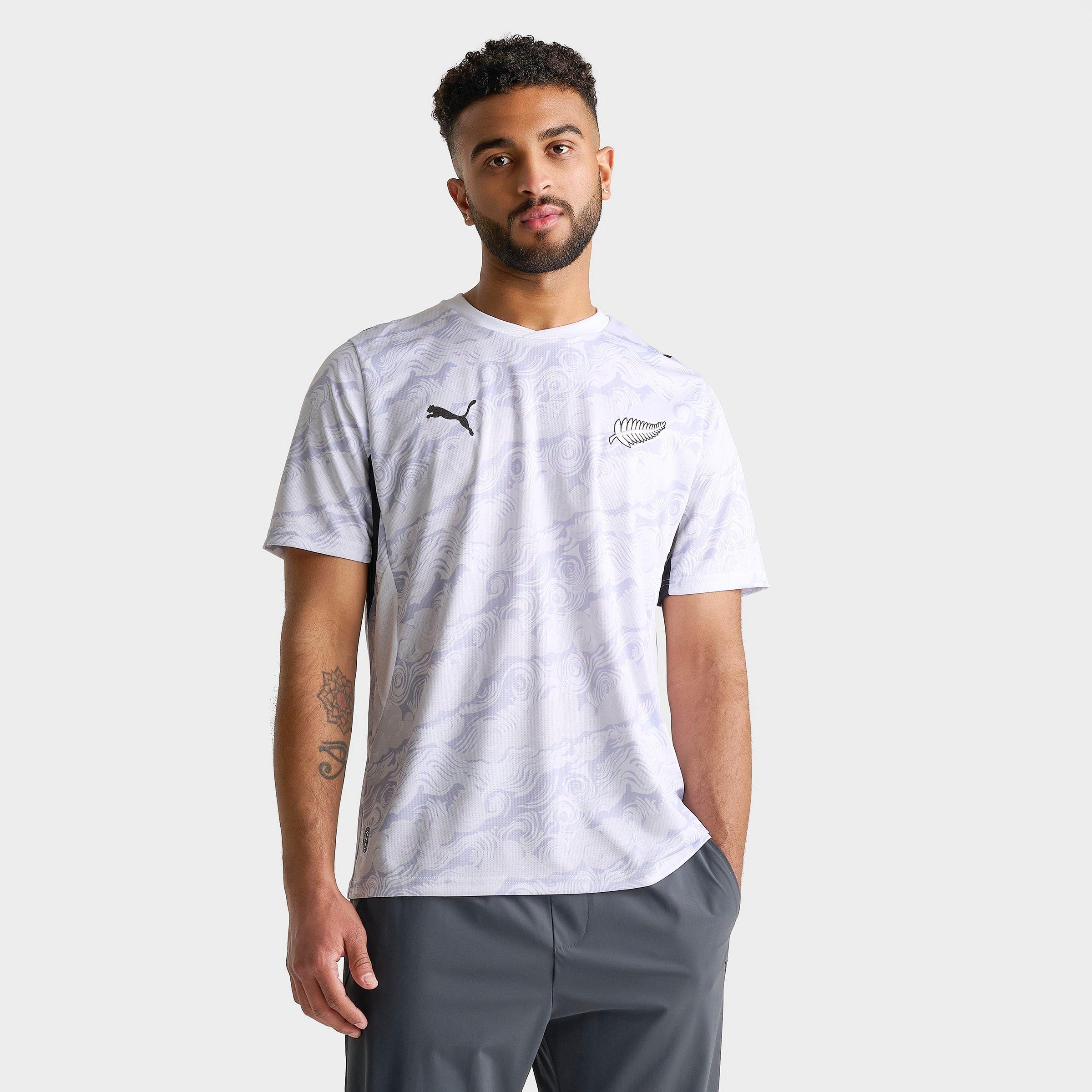 Men's Puma New Zealand 2026 Away Replica Soccer Jersey in Puma White/Silver Mist Size: Small