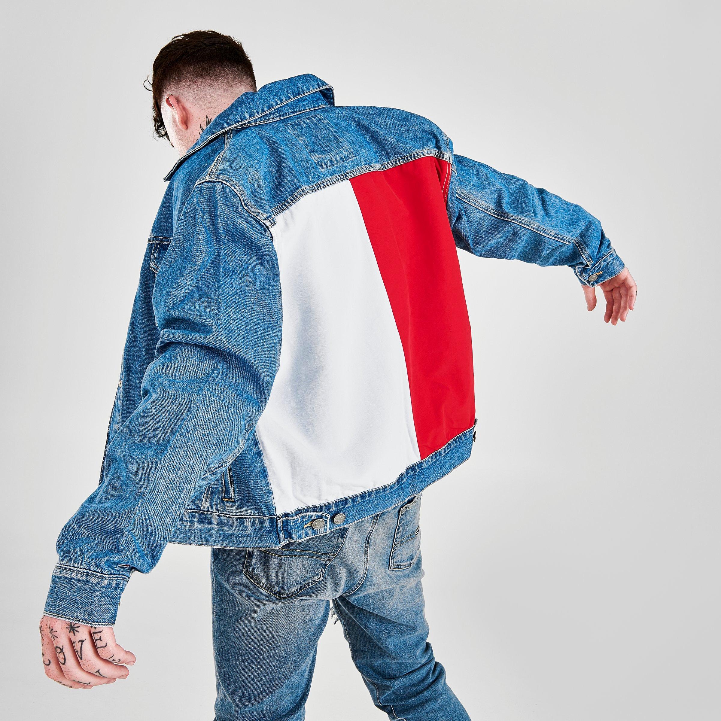 Tommy jeans denim outlet jacket flag