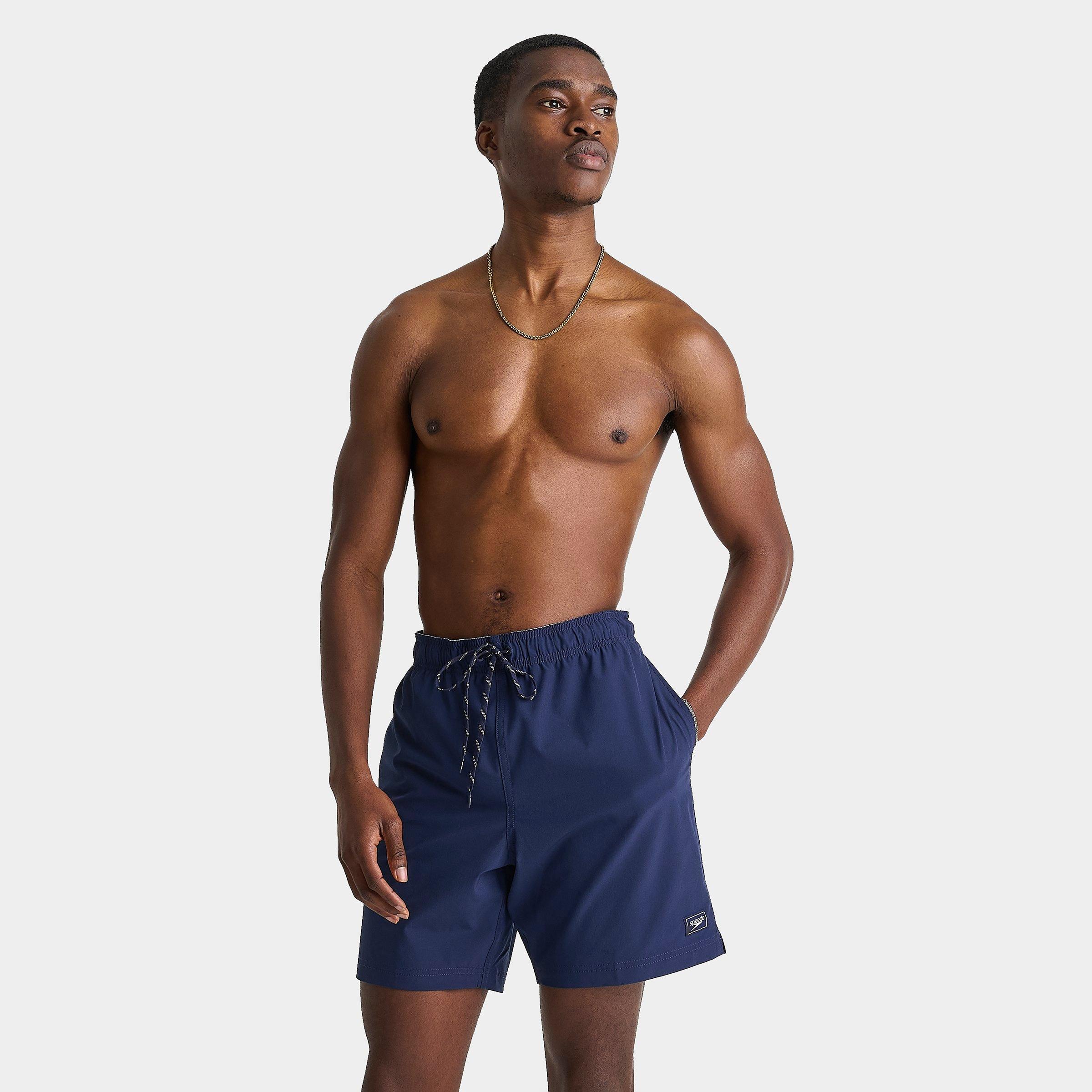 Speedo Men's Redondo Edge Solid Volley Swim Shorts in Navy Size: Small