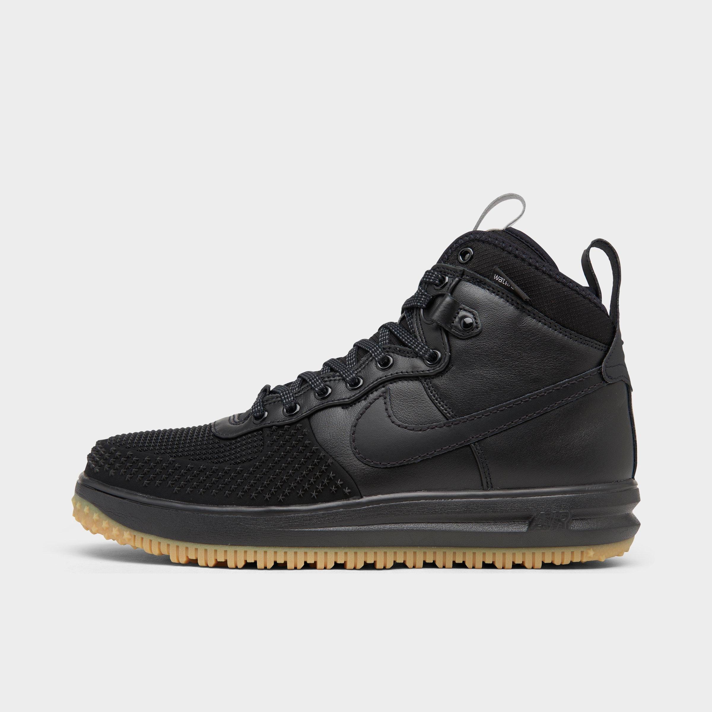 Nike Men's Lunar Force 1 Duckboots In Black/metallic Silver/anthracite/black