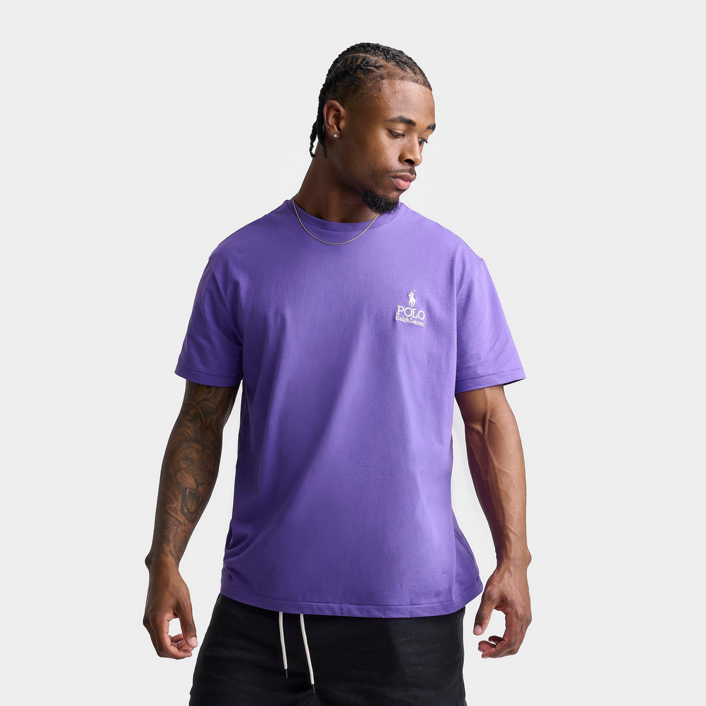 Polo Ralph Lauren Men's Stacked Logo Jersey T-Shirt in Cabana Purple Size: Medium