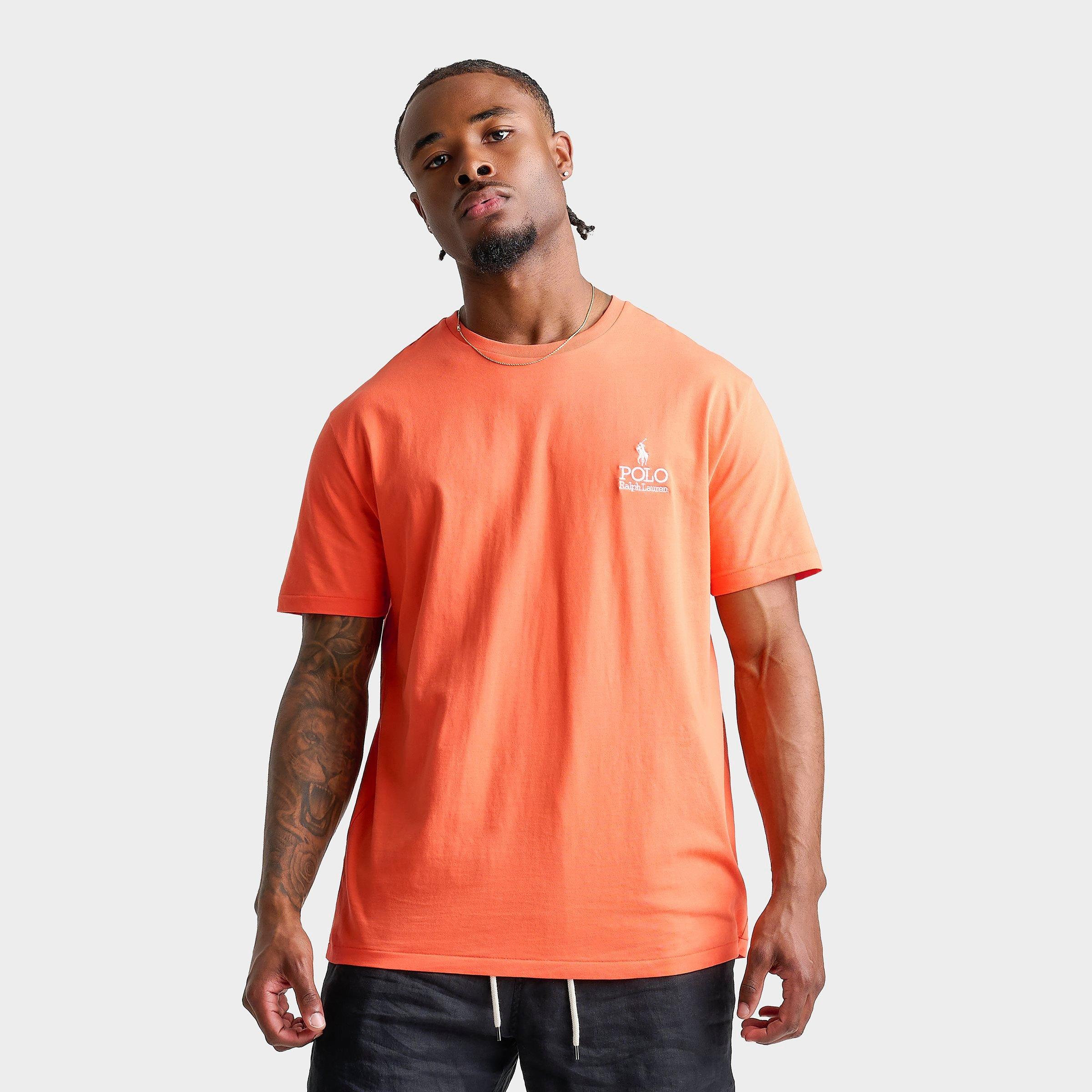 Polo Ralph Lauren Men's Stacked Logo Jersey T-Shirt in Spring Melon Size: Small