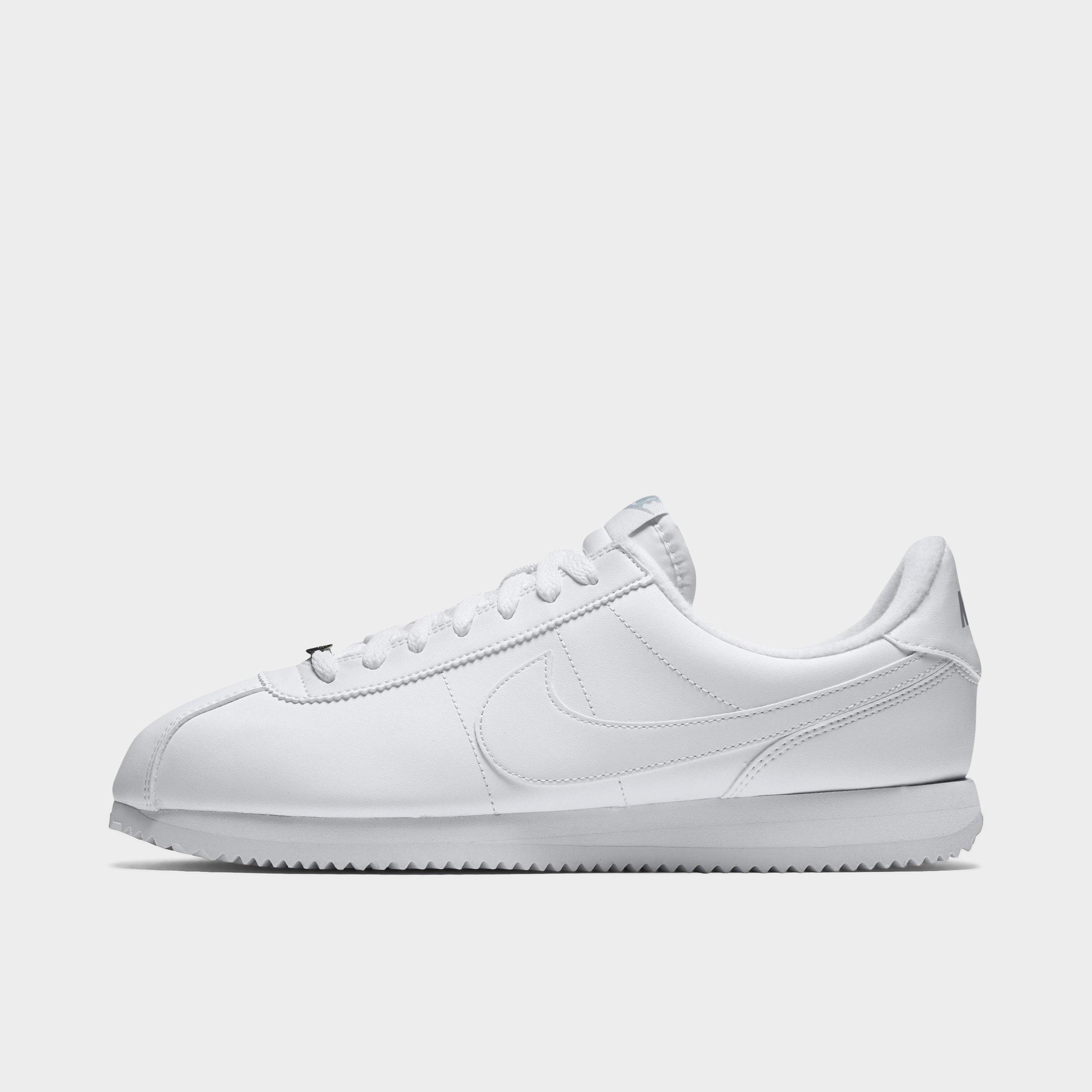 all white nike cortez shoes