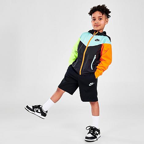 Nike Boys' Little Kids' See Me Full-zip Jacket And Shorts Set Size 6 In Black/multi