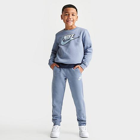 Nike Little Kids' Futura Crewneck Sweatshirt And Jogger Pants Set In Ashen Slate