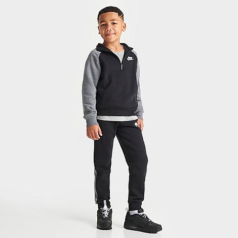 Nike Boys' Little Kids' Half-zip Sweatshirt And Jogger Pants Set In Black/grey