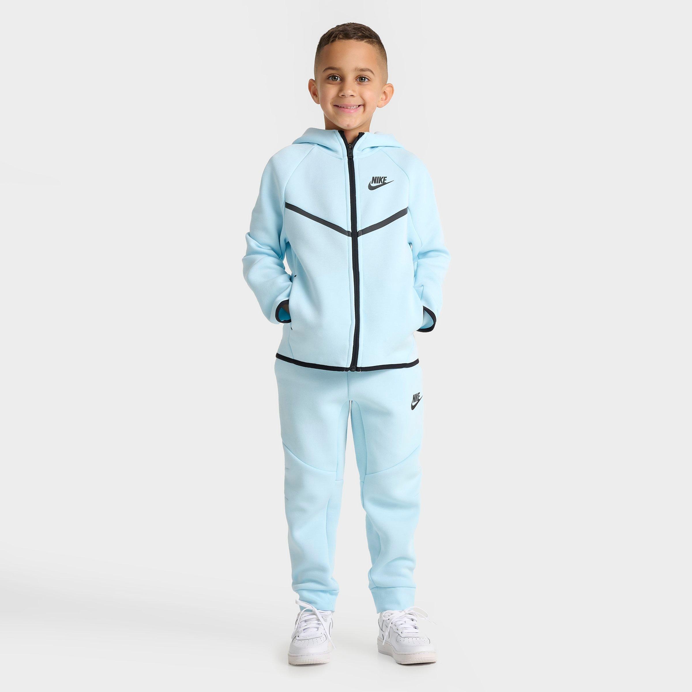 Nike Little Kids Tech Fleece Full-Zip Set in Glacier Blue Size: 4.0