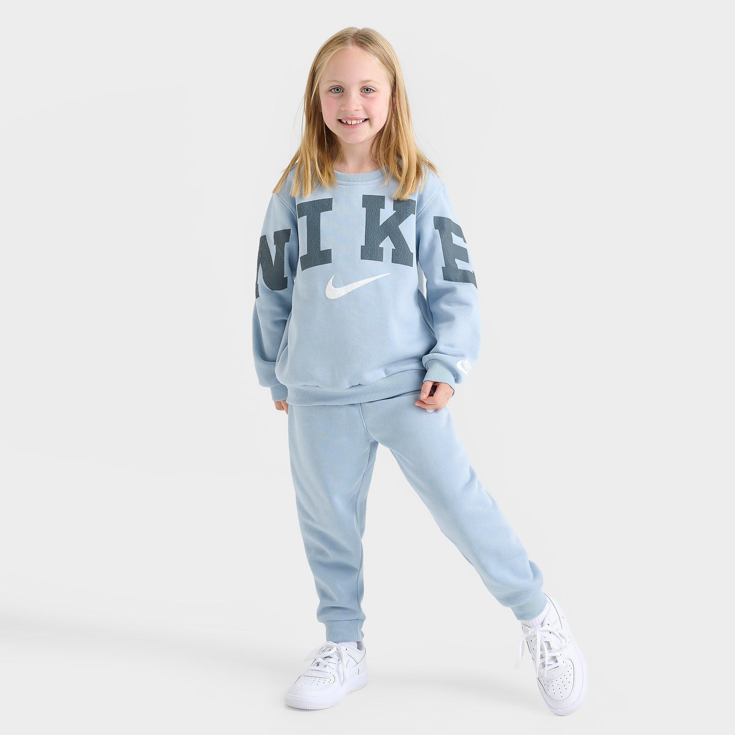 Nike Infant Crewneck Sweatshirt And Jogger Pants Set In Blue