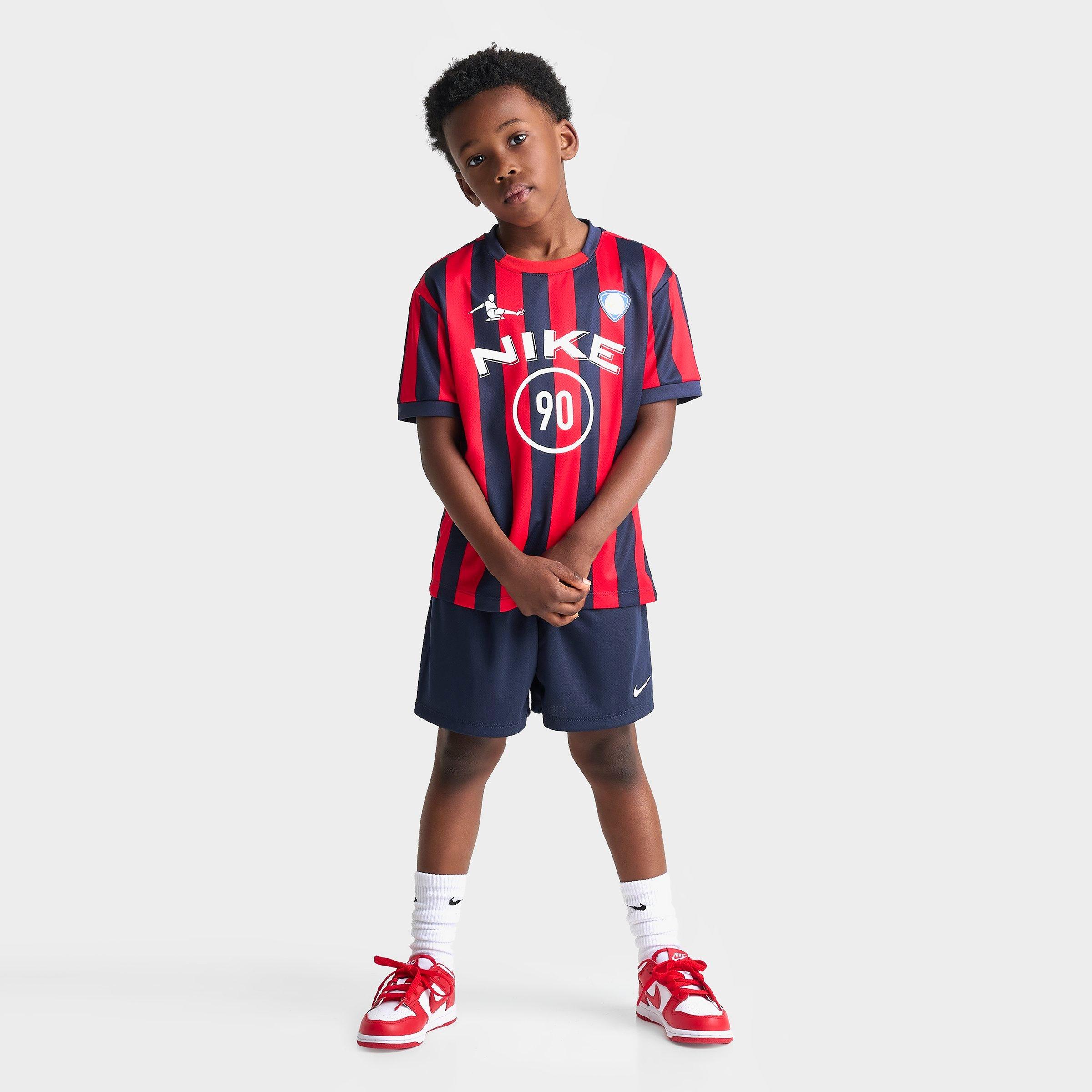 Nike Little Kids Goal Mode Soccer Jersey and Shorts Set in Midnight Navy Size: 7