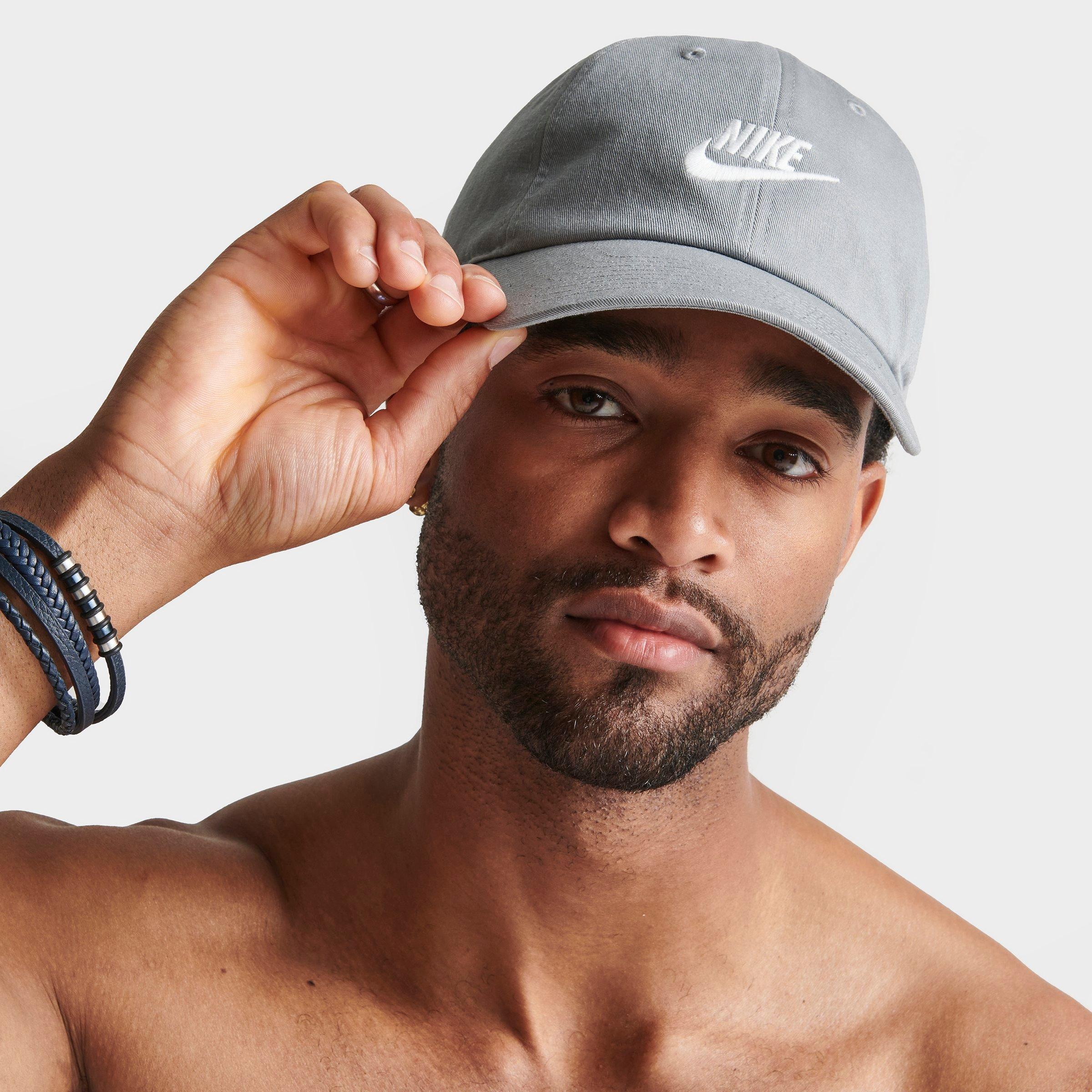 Nike Sportswear Heritage86 Futura Washed Adjustable Back Hat In Grey