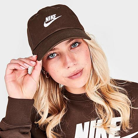 Nike Sportswear Heritage86 Futura Washed Adjustable Back Hat In Cacao Wow