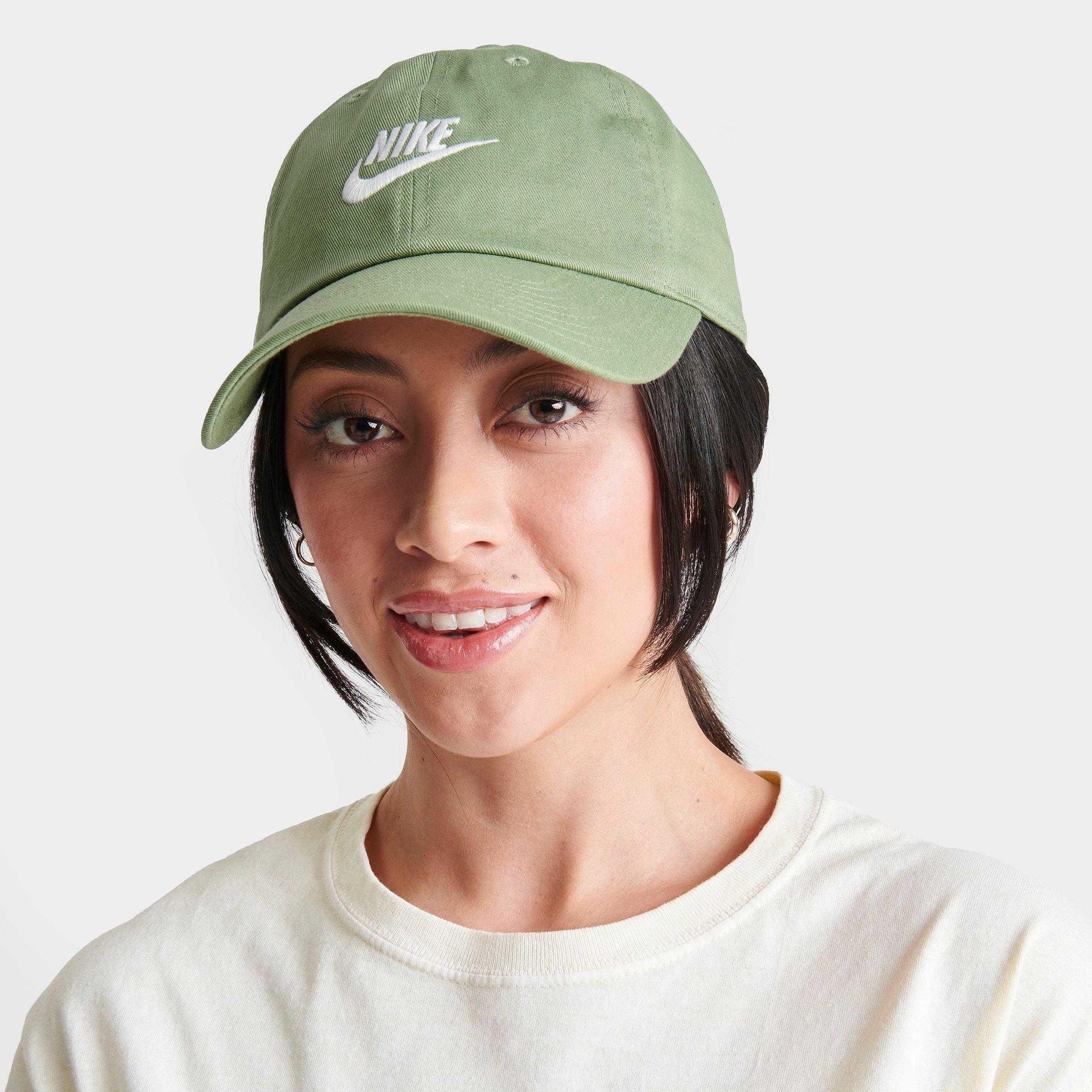 Nike Unisex  Sportswear Heritage86 Futura Washed Hat In Oil Green/white