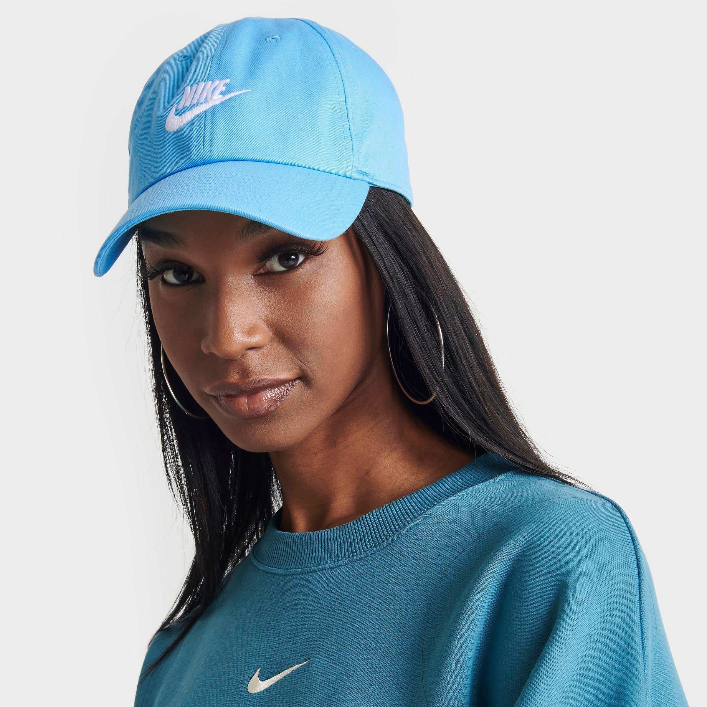 Nike Sportswear Heritage86 Futura Washed Adjustable Back Hat In Baltic Blue/white