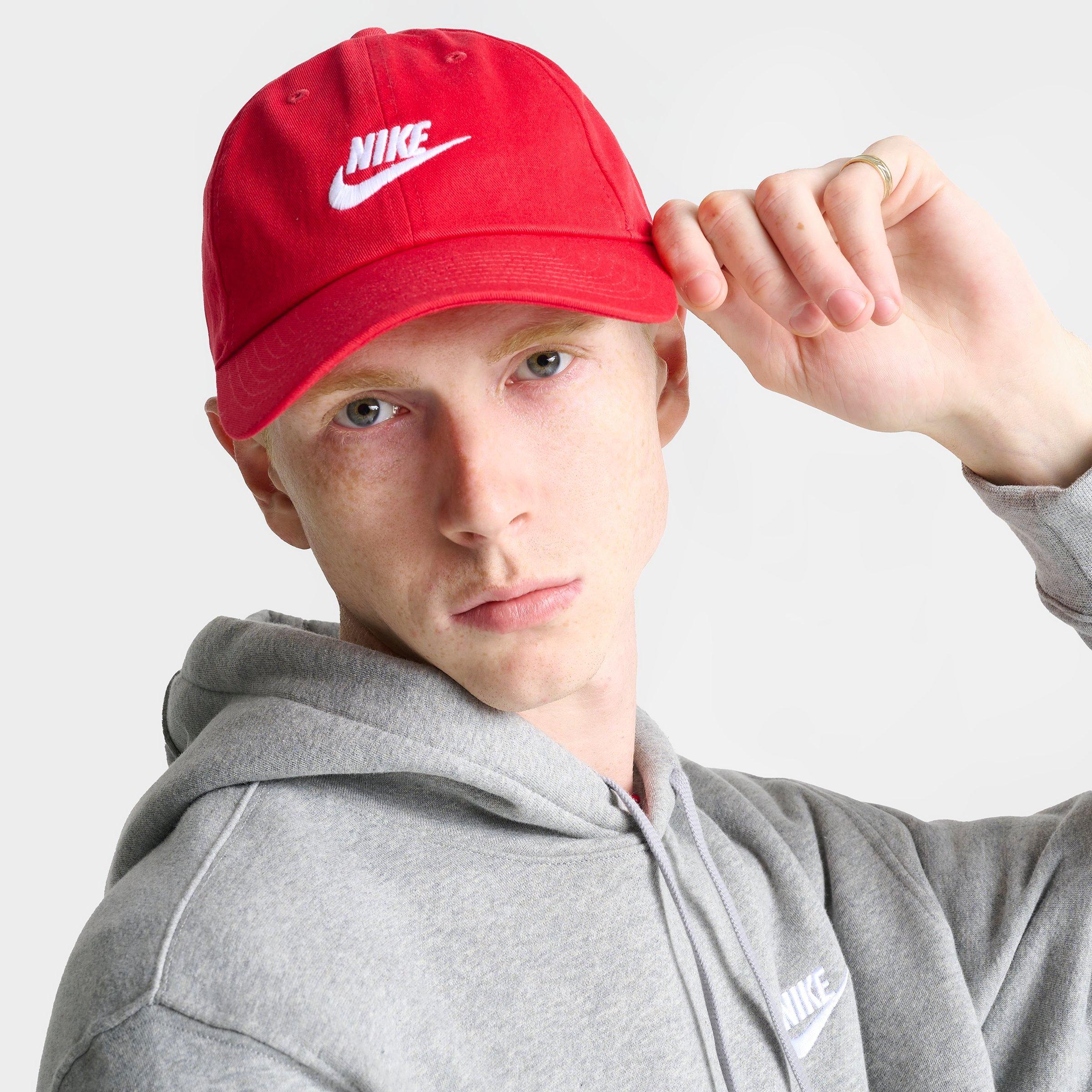 red nike dad hat