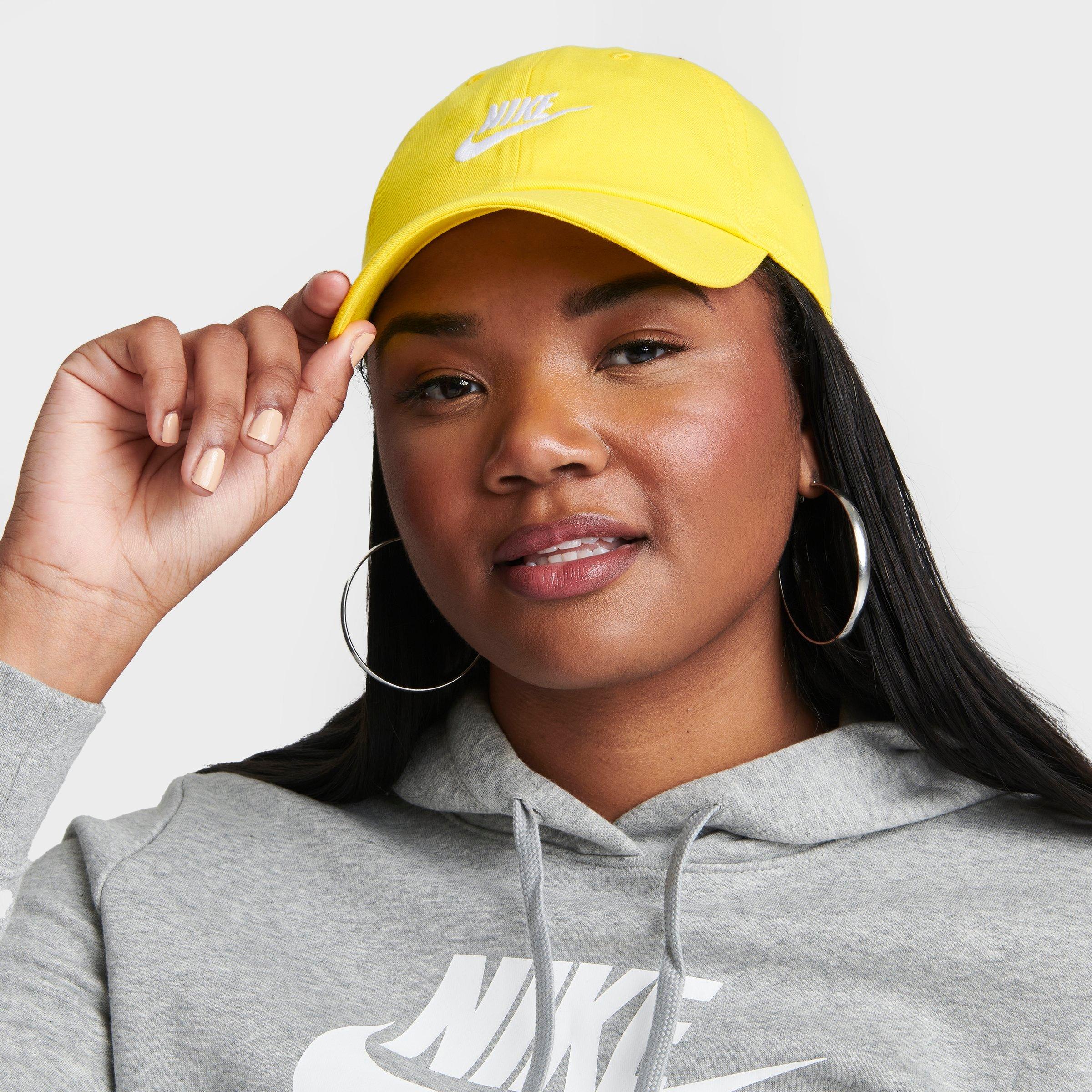 Nike Sportswear Heritage86 Futura Washed Adjustable Back Hat In Opti Yellow/white