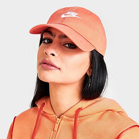 Nike Unisex  Sportswear Heritage86 Futura Washed Hat In Orange Trance