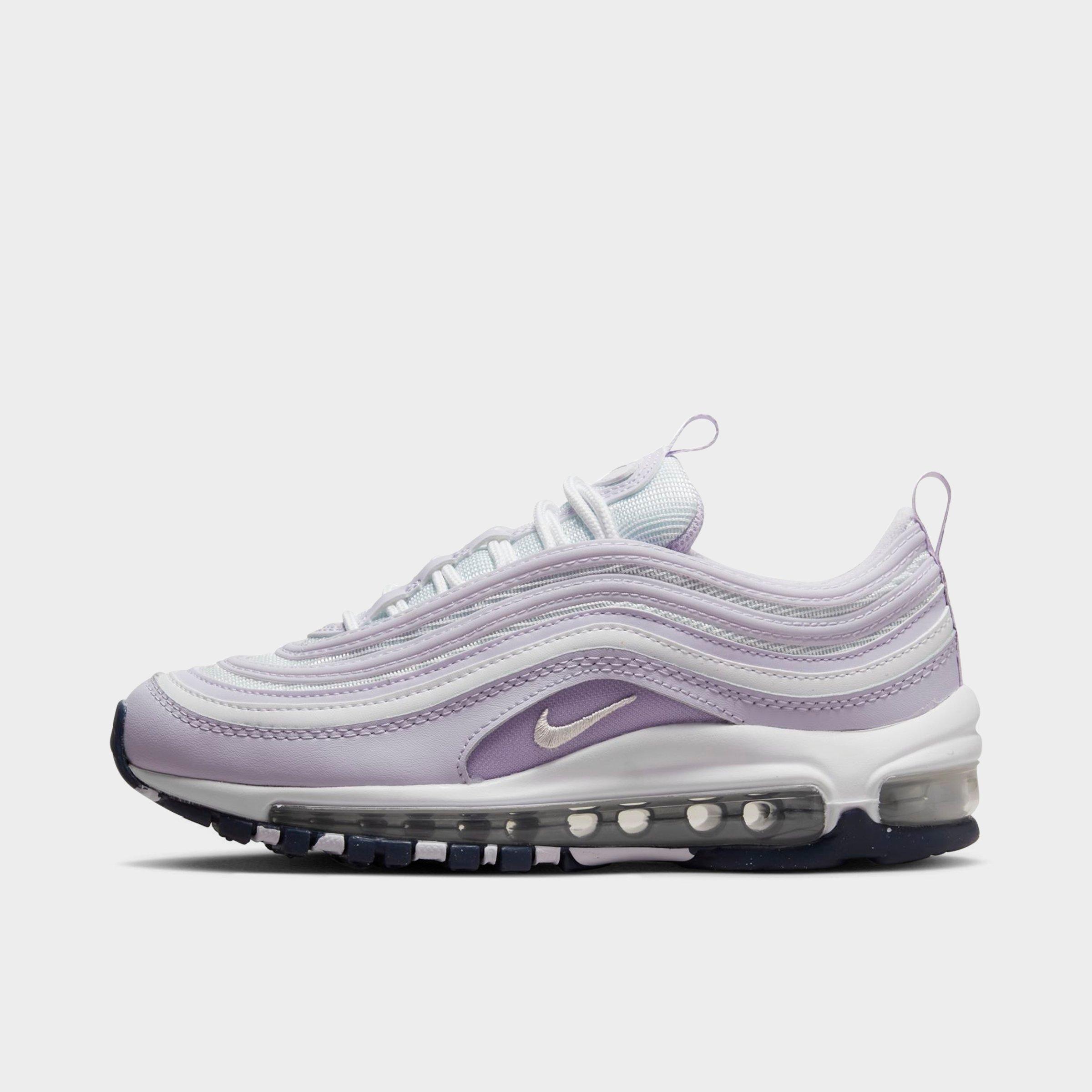 Nike Big Kids' Air Max 97 Casual Shoes In White/violet Frost/barely Grape/metallic Silver