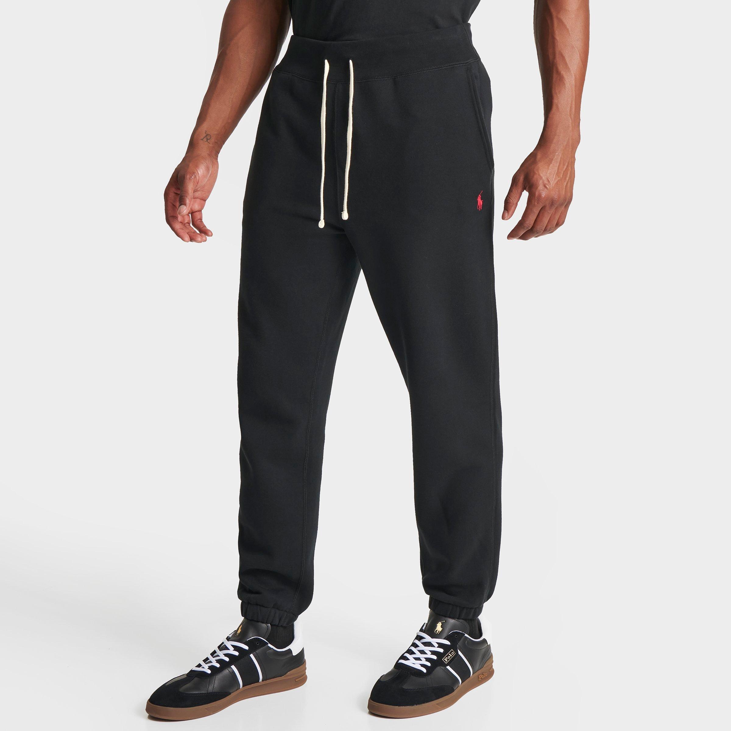 Polo Ralph Lauren Men's Double-knit Jogger Pants In Black/red