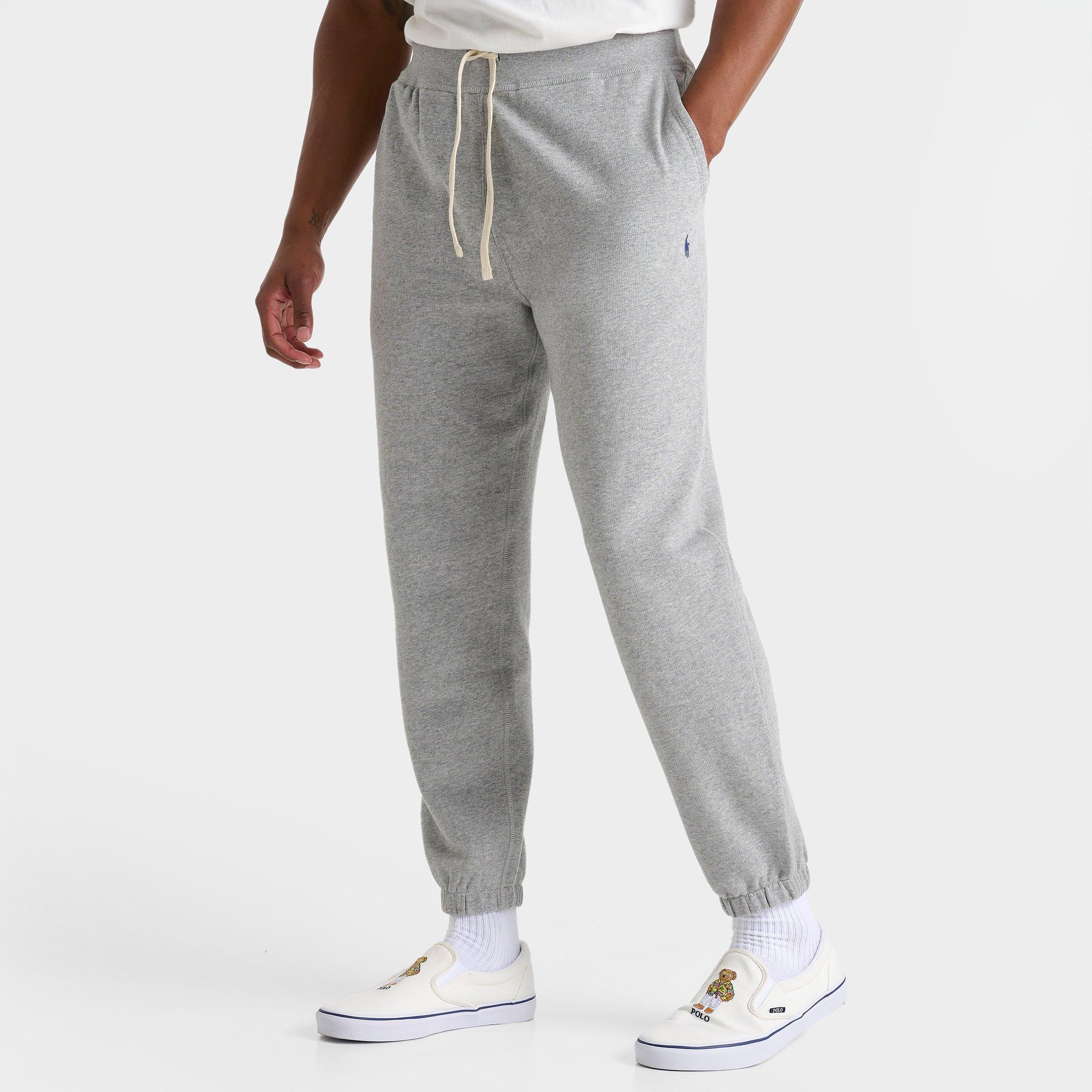 Polo Ralph Lauren Men's Double-Knit Jogger Pants in Grey/Grey Size XL Cotton/Polyester/Knit