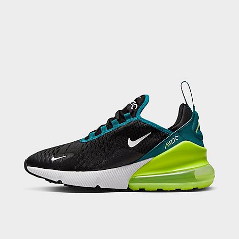 Nike Big Kids' Air Max 270 Casual Shoes In Black/bright Spruce/barely Volt/white