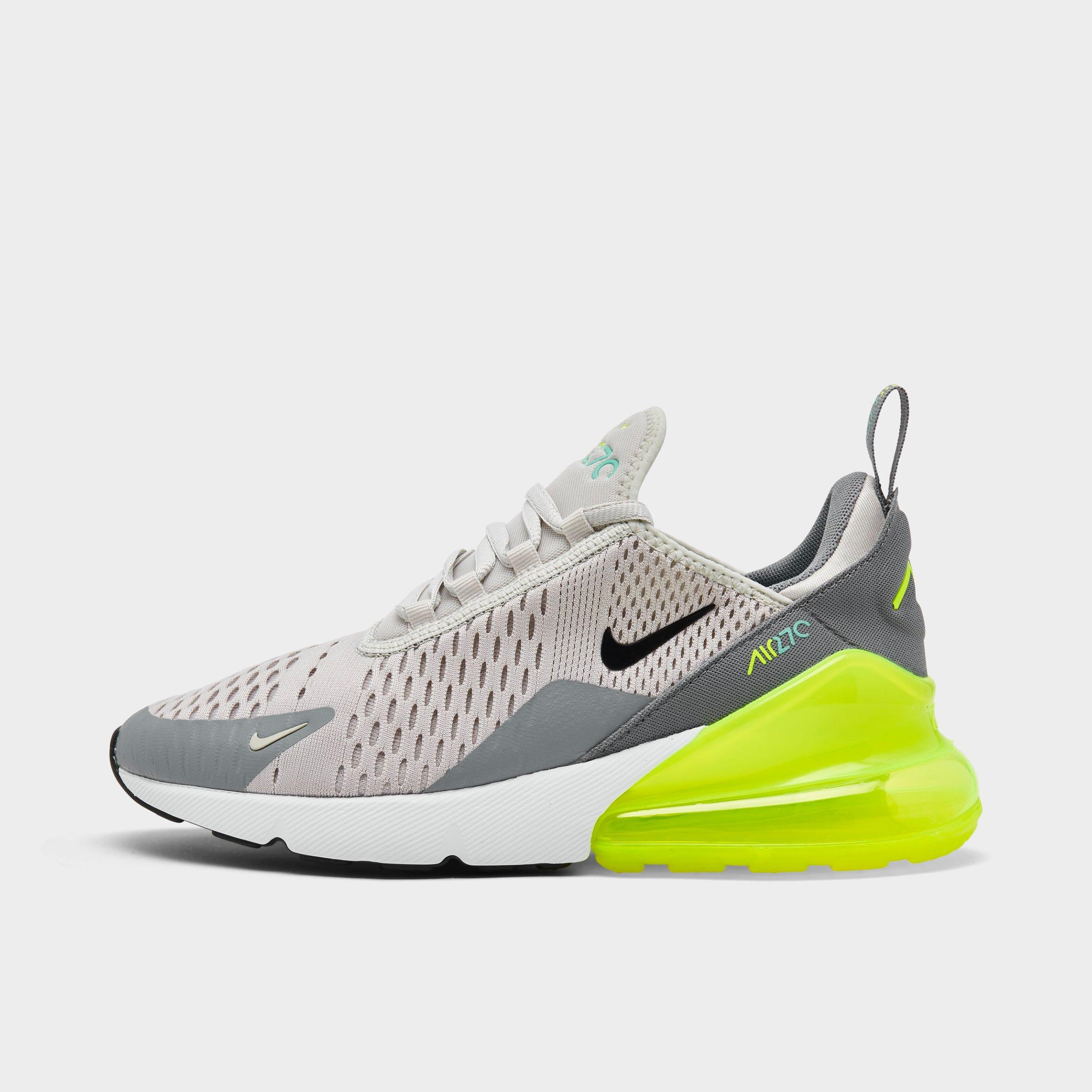 Nike Air Max 270 Big Kids' Shoe In Light Bone/black-volt-particle Grey