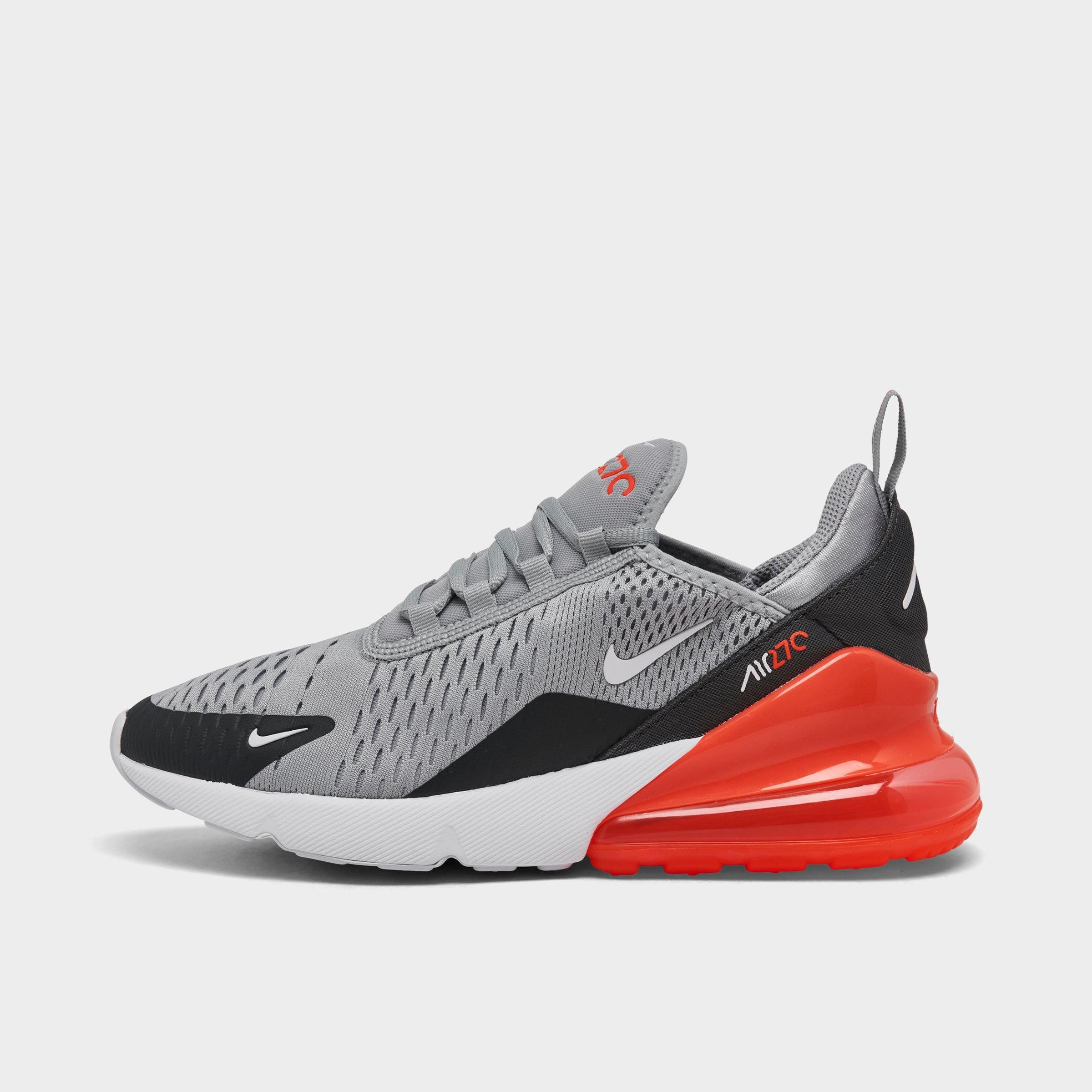 Nike Big Kids Air Max 270 Casual Shoes in Wolf Grey/White/Anthracite Size: 3.5