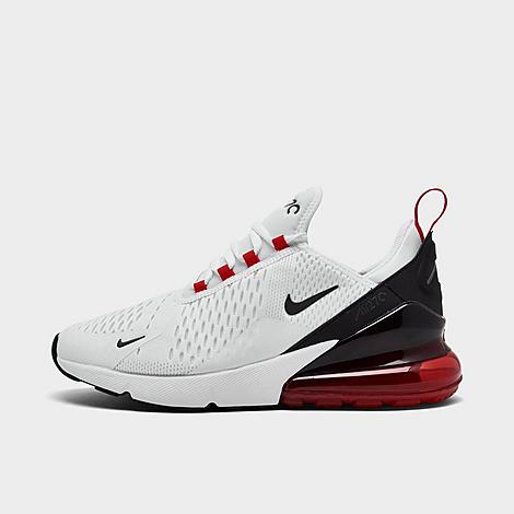 Nike Big Kids' Air Max 270 Casual Shoes In White/medium Ash/black/siren Red