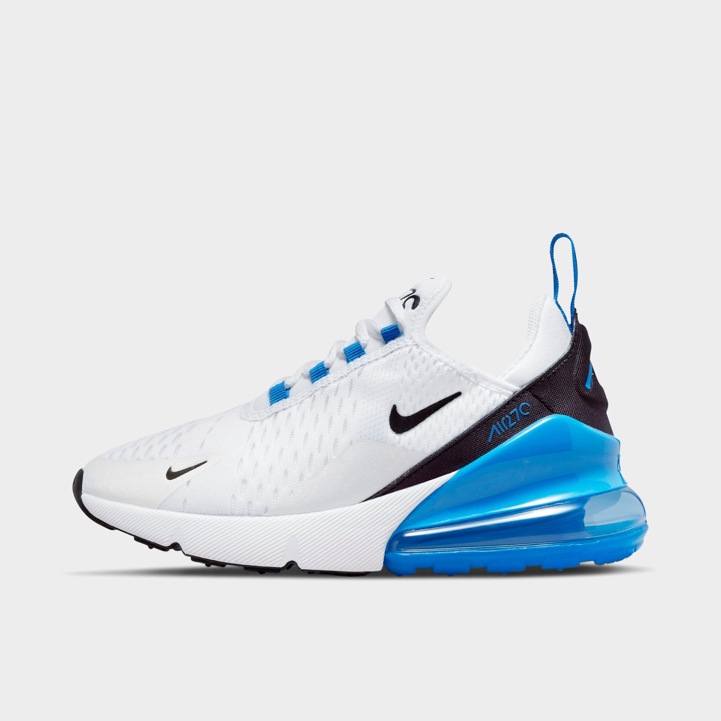 Nike Air Max 270 Little Kids' Shoes In White/black/photo Blue