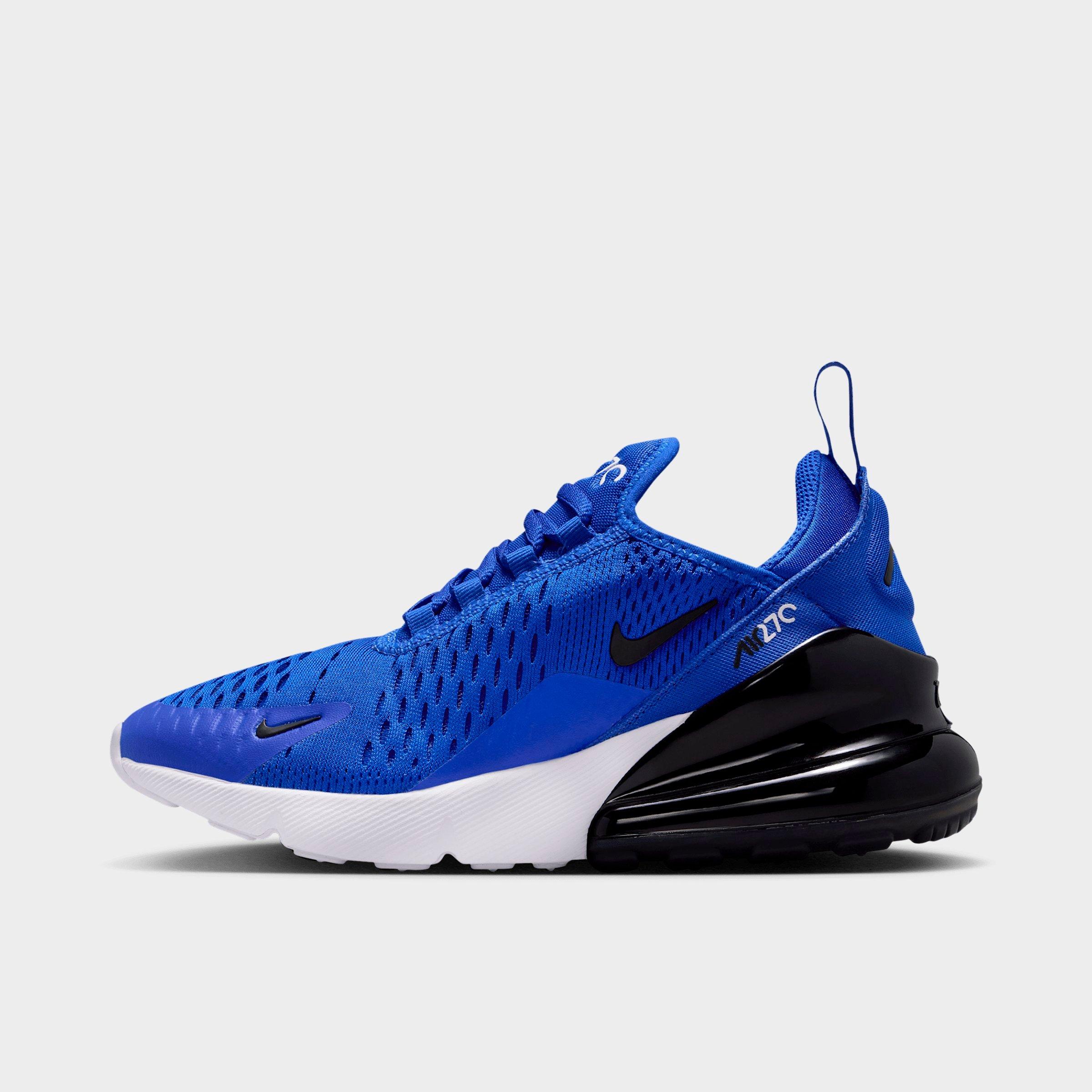 Nike Big Kids Air Max 270 Casual Shoes in Racer Blue/White/Black Size: 4.0