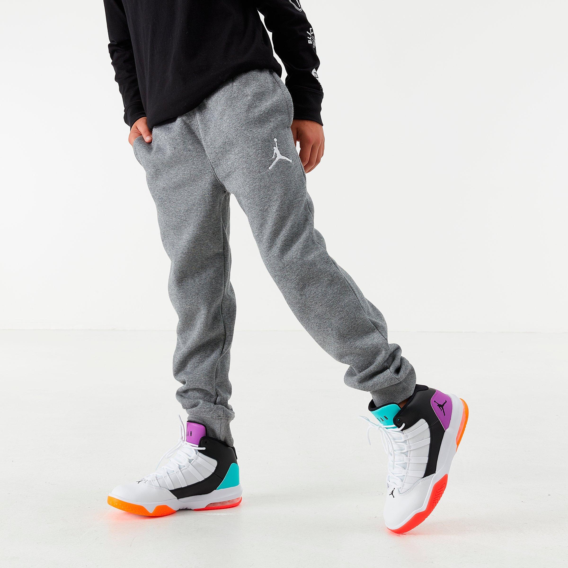 Jordan Boys Big Kids Jumpman Jogger Pants in Carbon Heather Size: Small