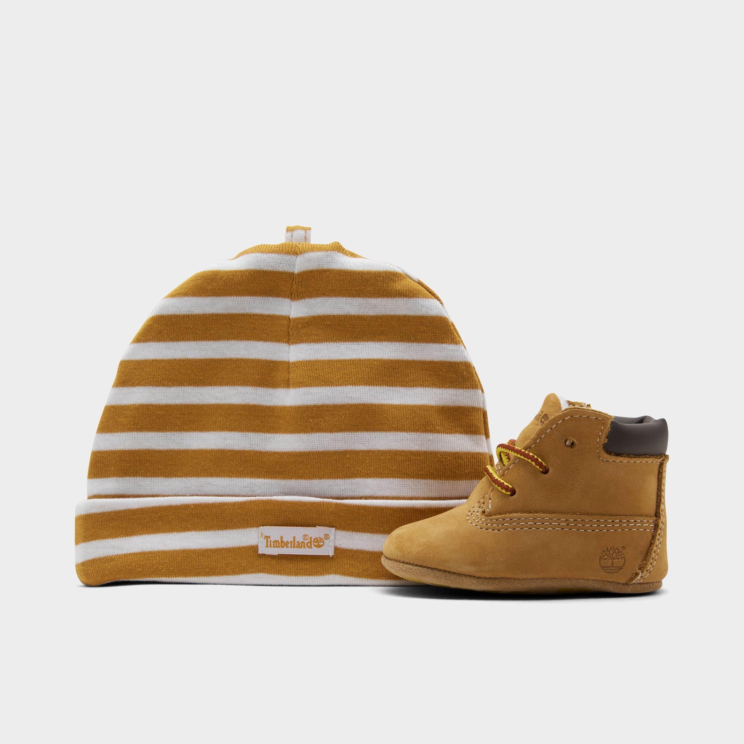 Timberland Infant Crib Booties Pack In Wheat/brown