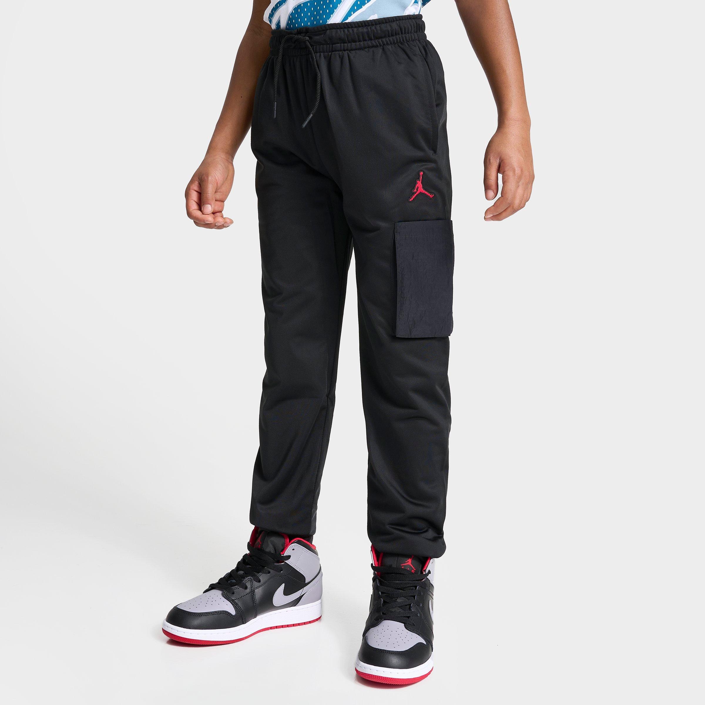 Shop Nike Jordan Boys' Post Up Cargo Pants In Black/varsity Red