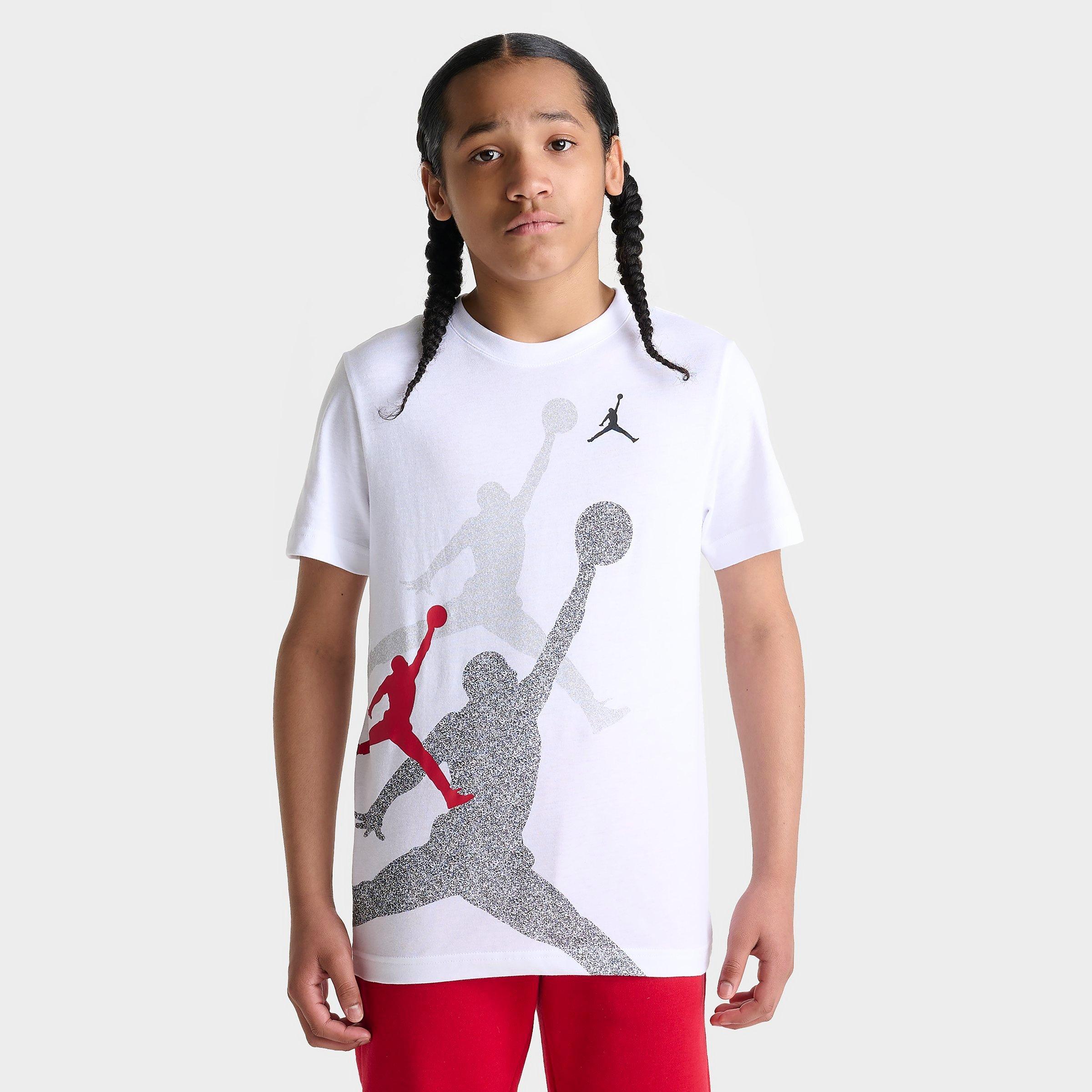 Nike Jordan Kids' Gradient Stacked Jumpman T-shirt In White