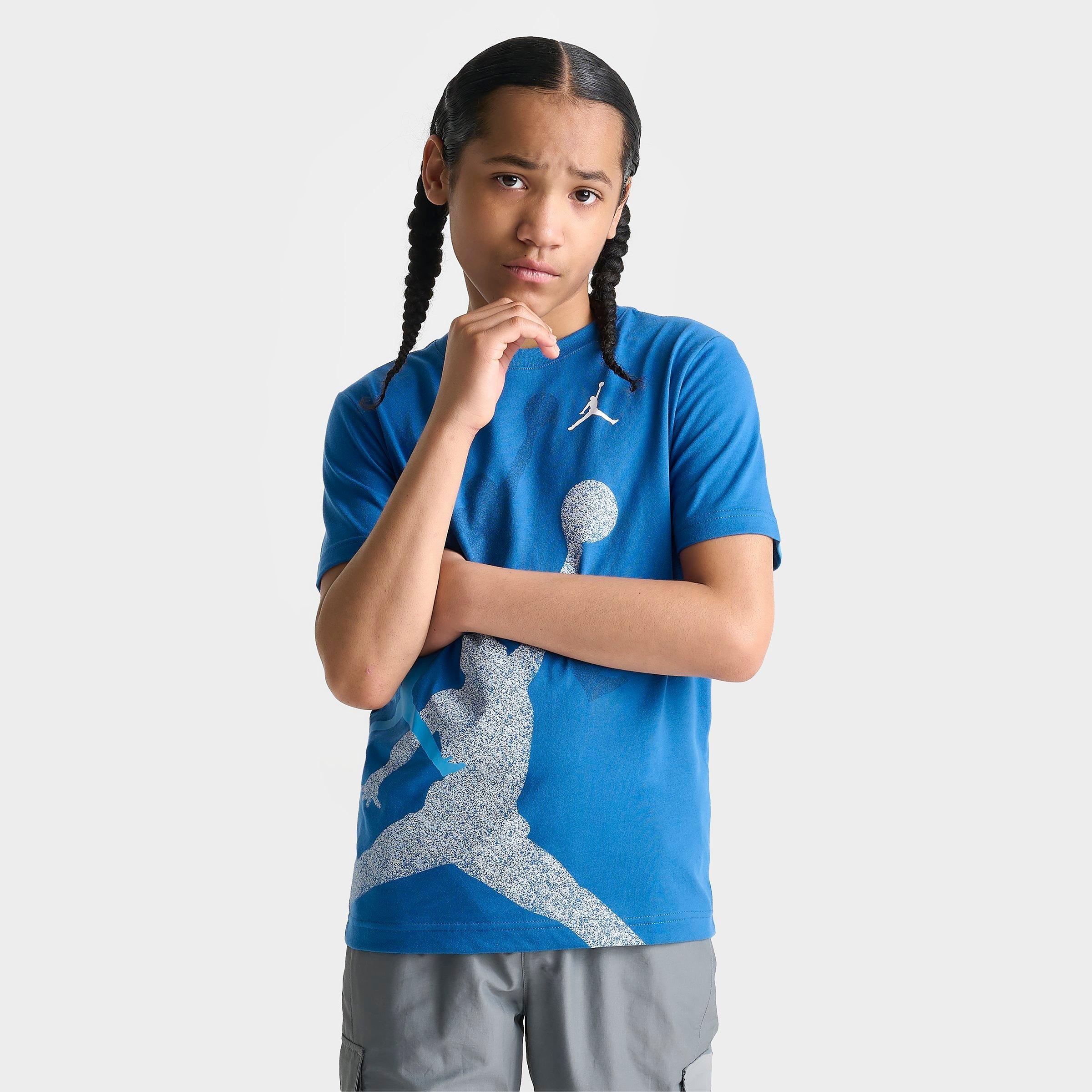 Nike Jordan Kids' Gradient Stacked Jumpman T-shirt In Industrial Blue
